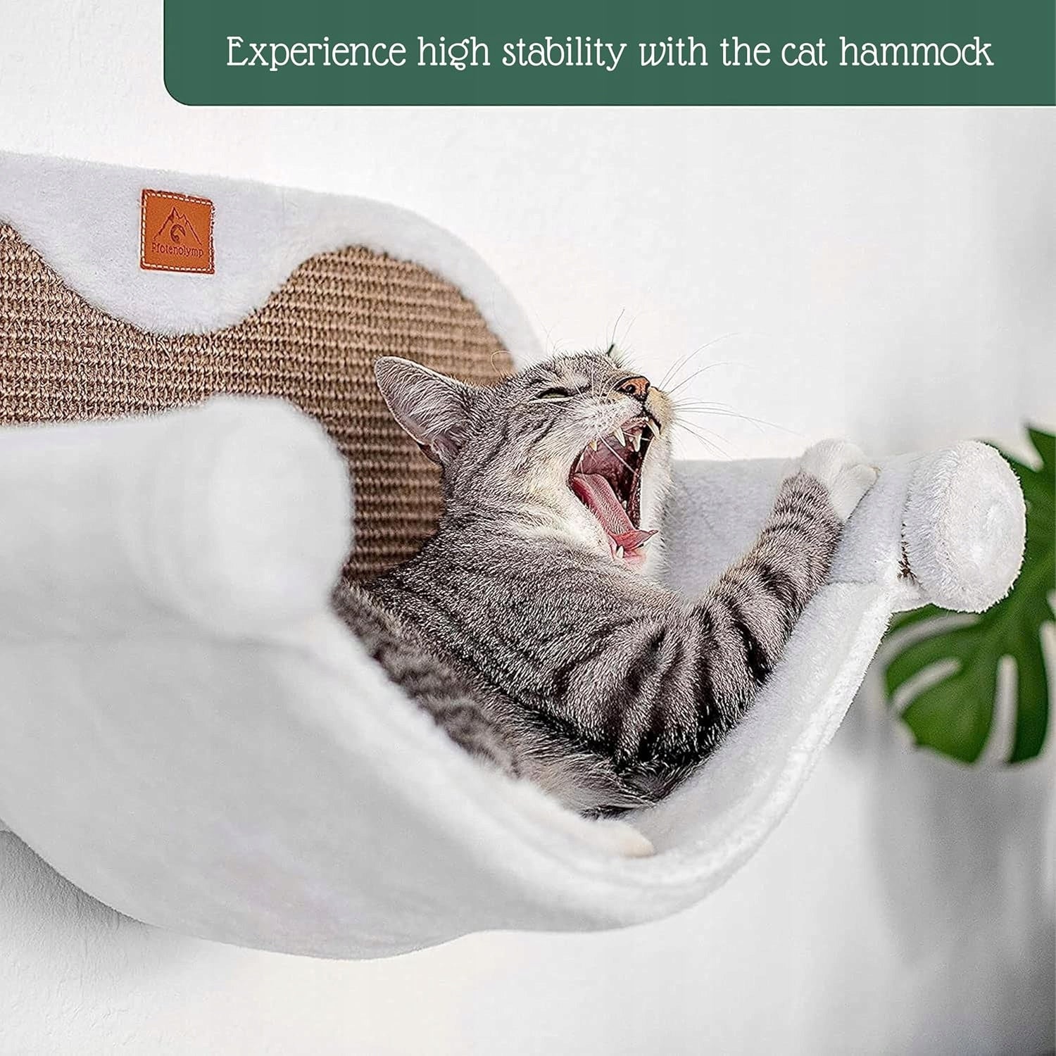 Pfotenolymp Wall Hammock for Cat Couch Scratcher up to 10 kg White Manufacturer code 48QK