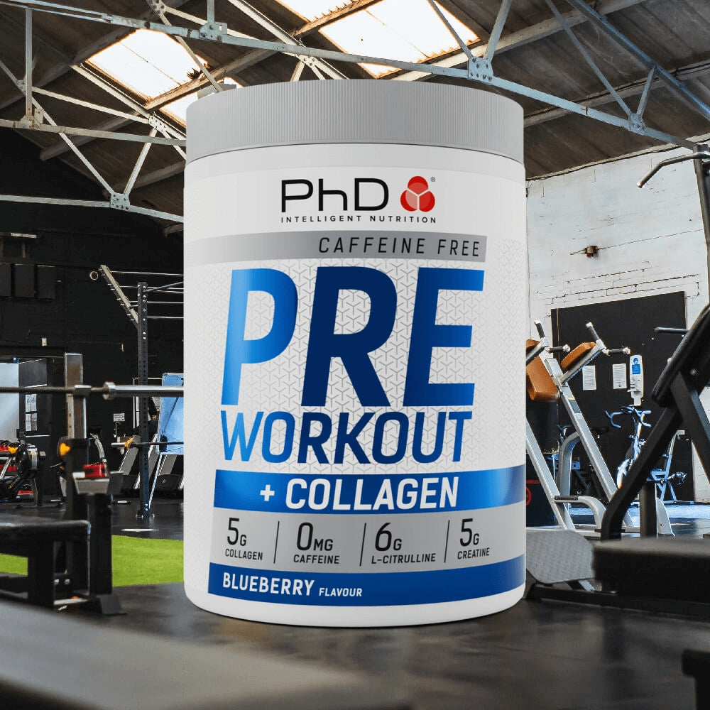 PhD Pre-Workout + Collagen Caffeine Free (20 servings) Blueberry Expiration date at least 3 months from the date of purchase