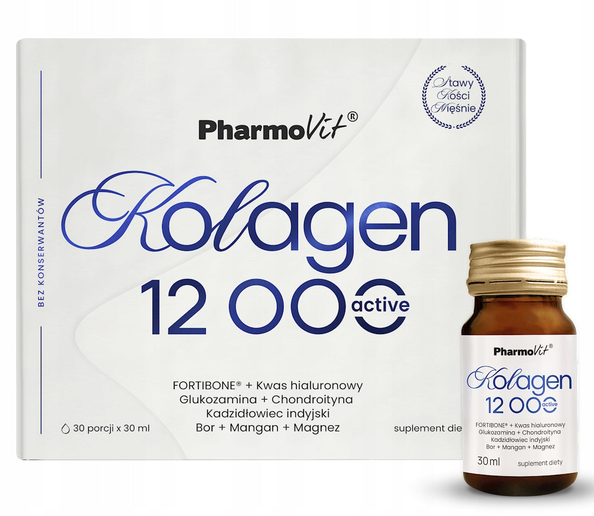 PharmoVit Collagen 12000 Active Fortibone Joints Skin Muscles 1 vial