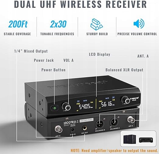 Phenyx Pro Wireless Microphone System Manufacturer code WQS-17390