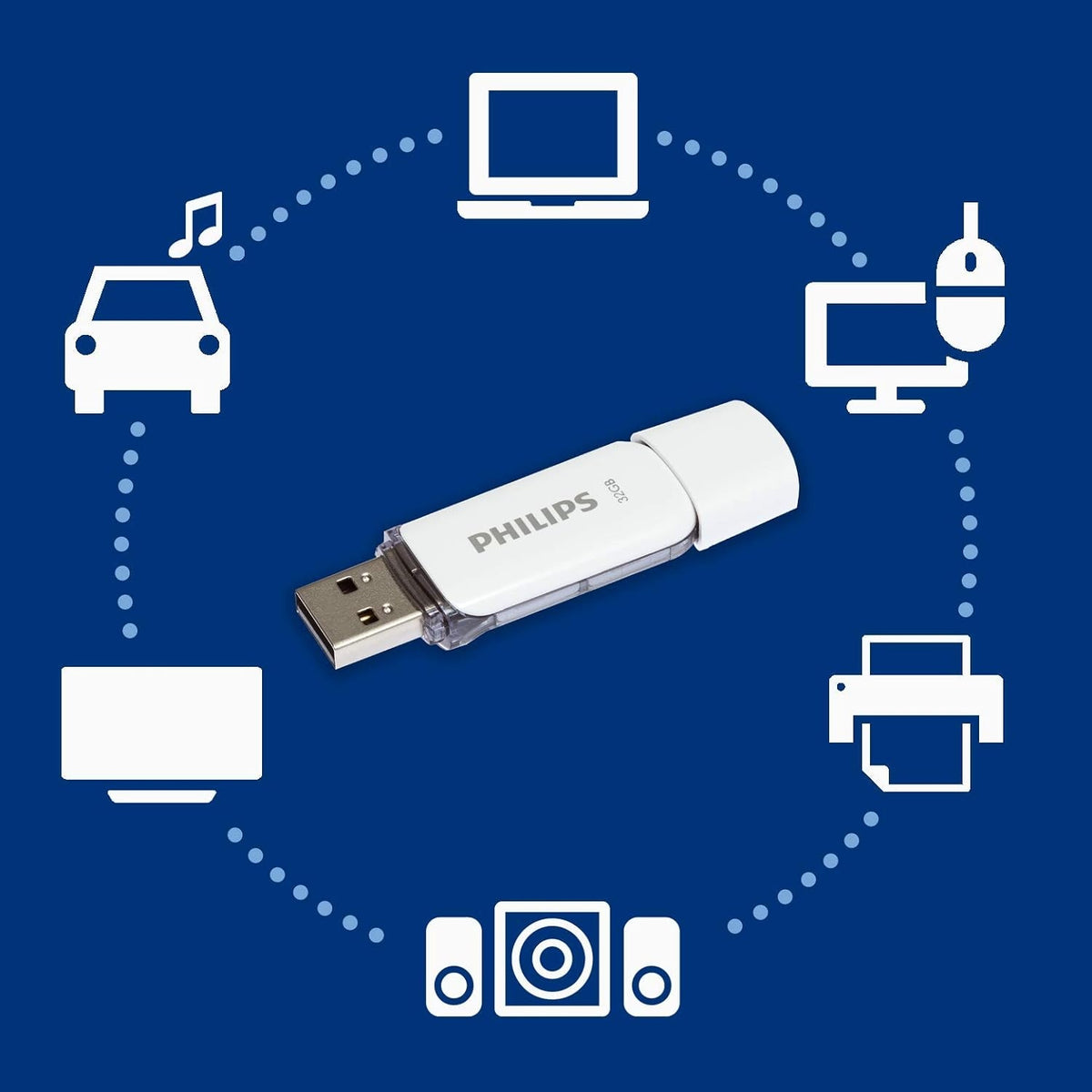 Philips FM32FD70E 32 GB USB 2.0 white Color white