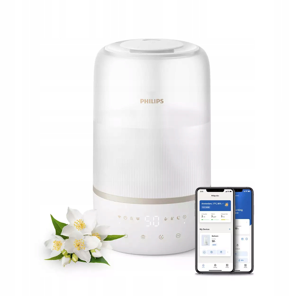 Philips HU1510/04 humidifier, 1000 series, 3.0 l, white Manufacturer code HU1510/04
