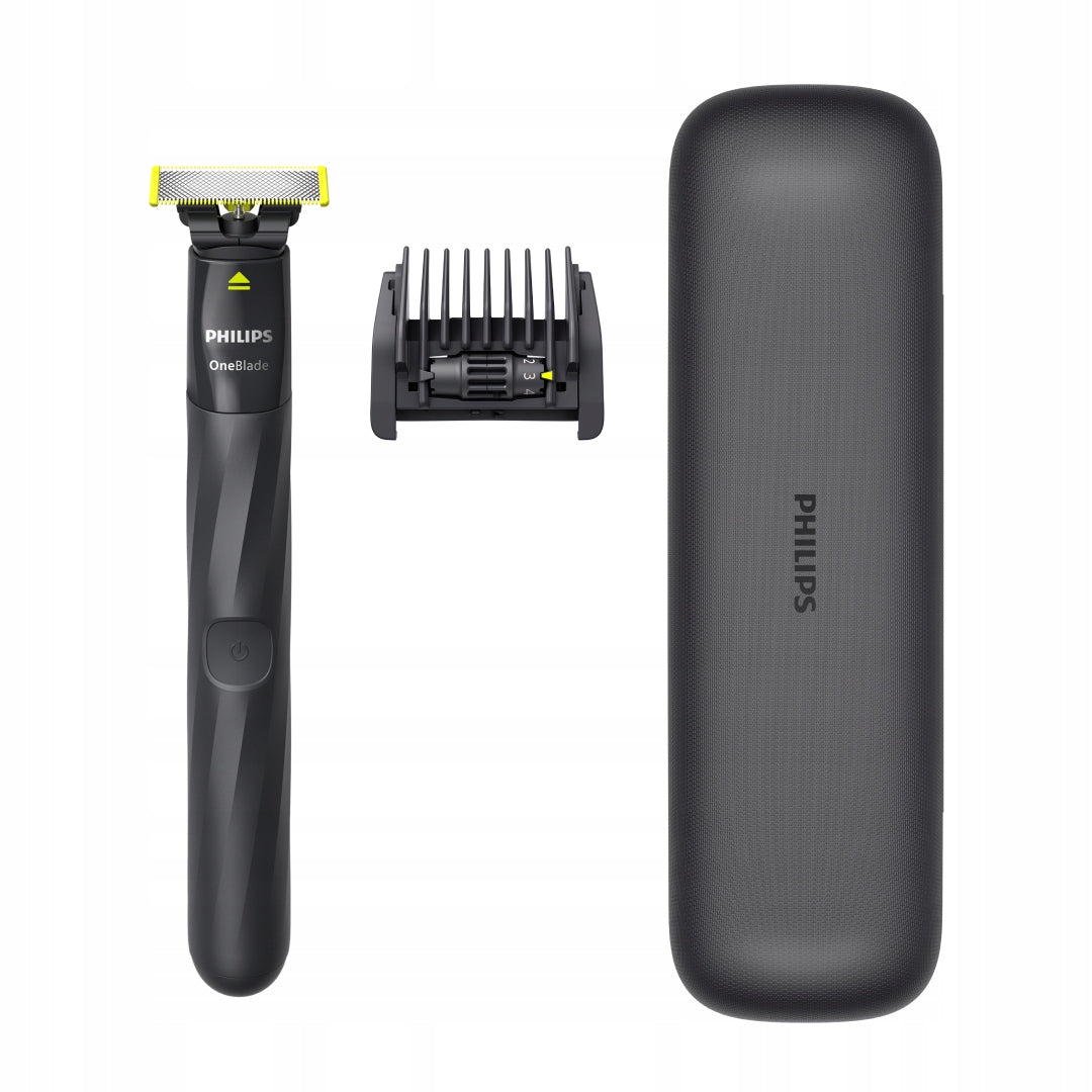 Philips QP1424/65 One Blade Black Shaver with Case and Adjustable Cap 5in1 Manufacturer code QP1424/65