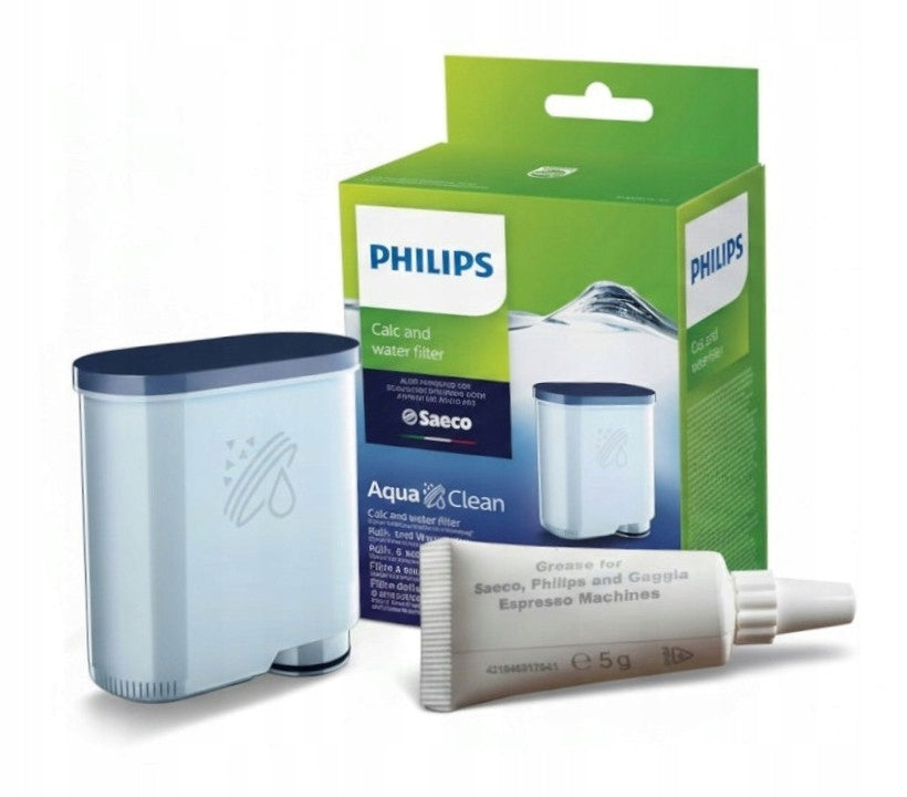 Philips Saeco AquaClean espresso machine filter + Original grease