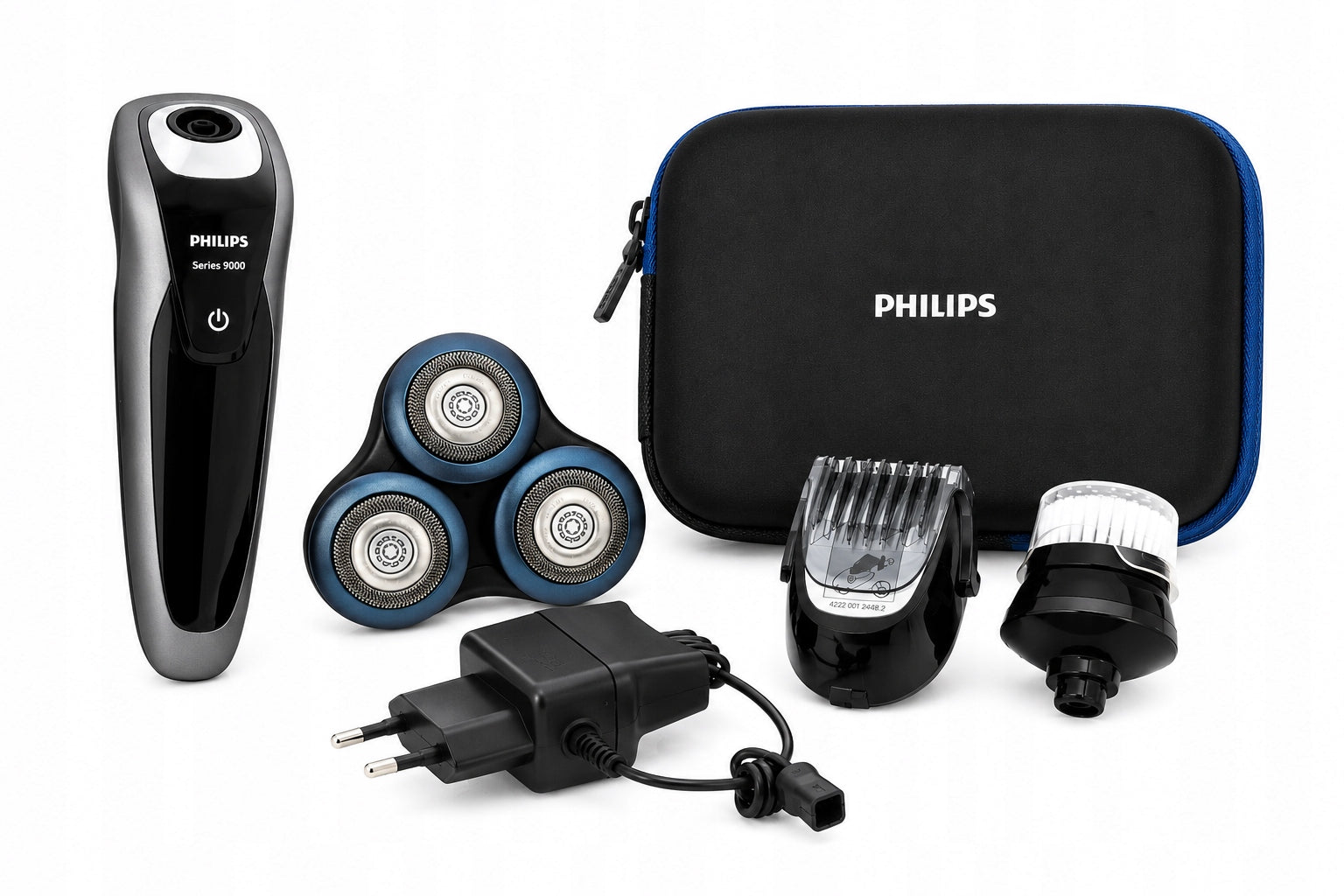 Philips Shaver series 9000 S9031 Trimmer Wet&Dry Head Black 3overlays
