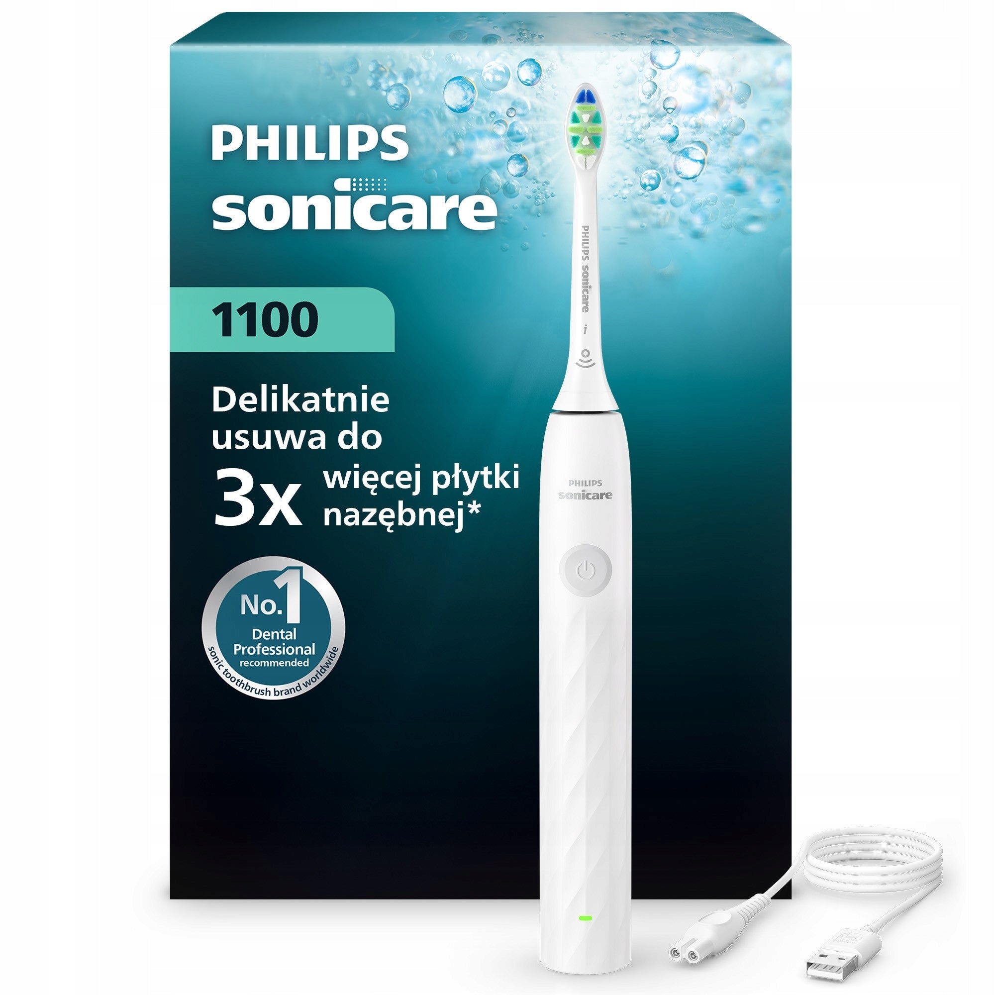 Philips Sonicare 1100 sonic toothbrush white HX3901/01