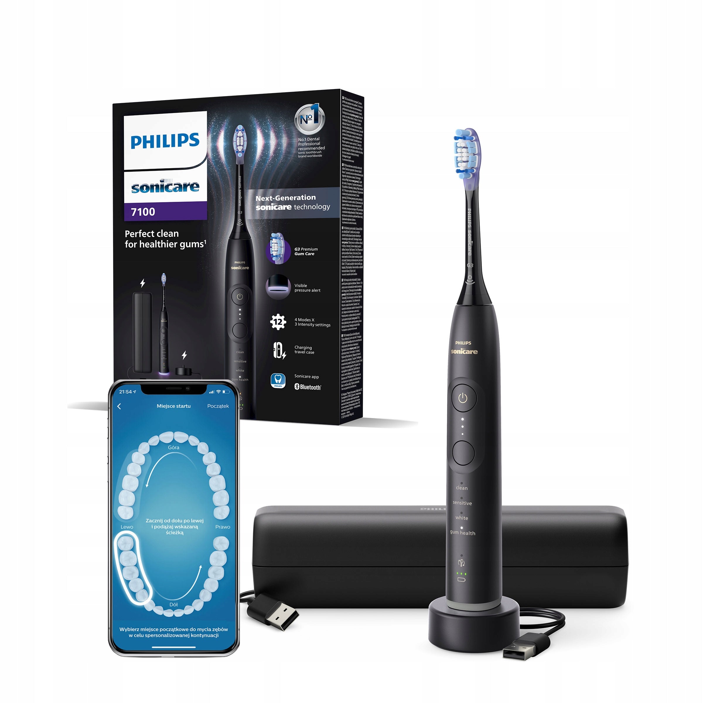 Philips Sonicare 7100 sonic toothbrush application case black HX7421/01