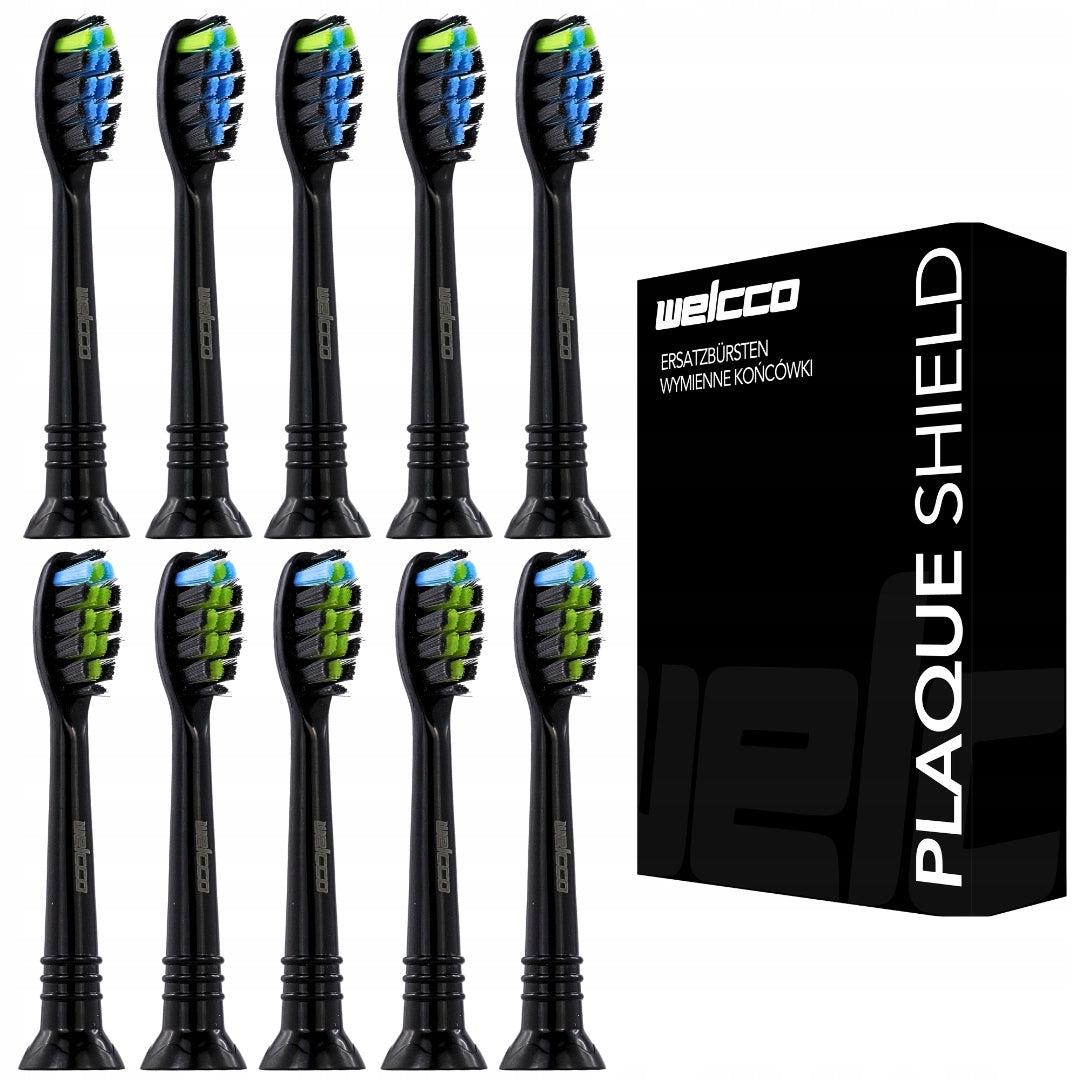 Philips Sonicare sonic toothbrush tips replacements black 10pcs.
