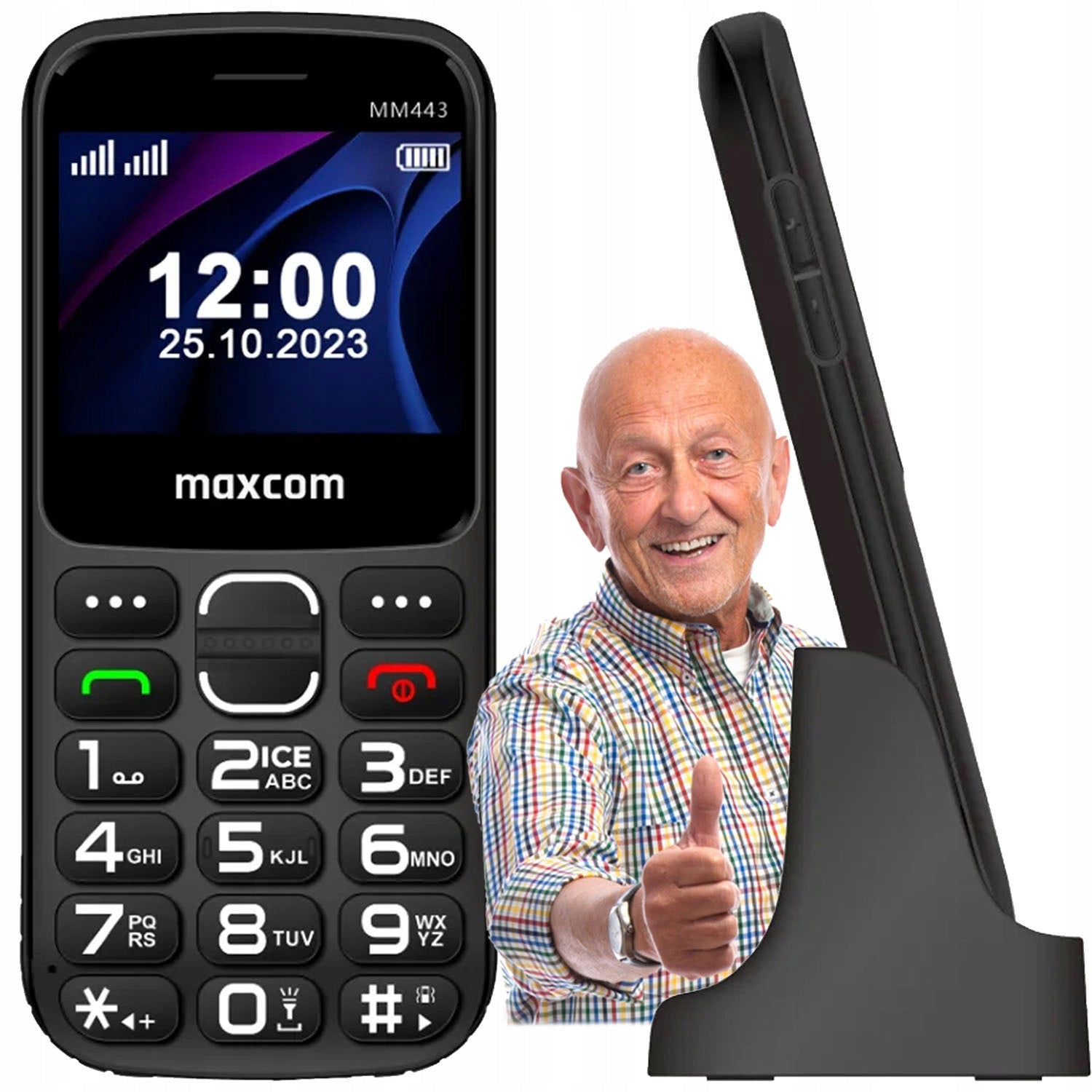 Phone FOR SENIOR Maxcom MM445 4G LTE Large LCD Keys 2.8" SOS Station