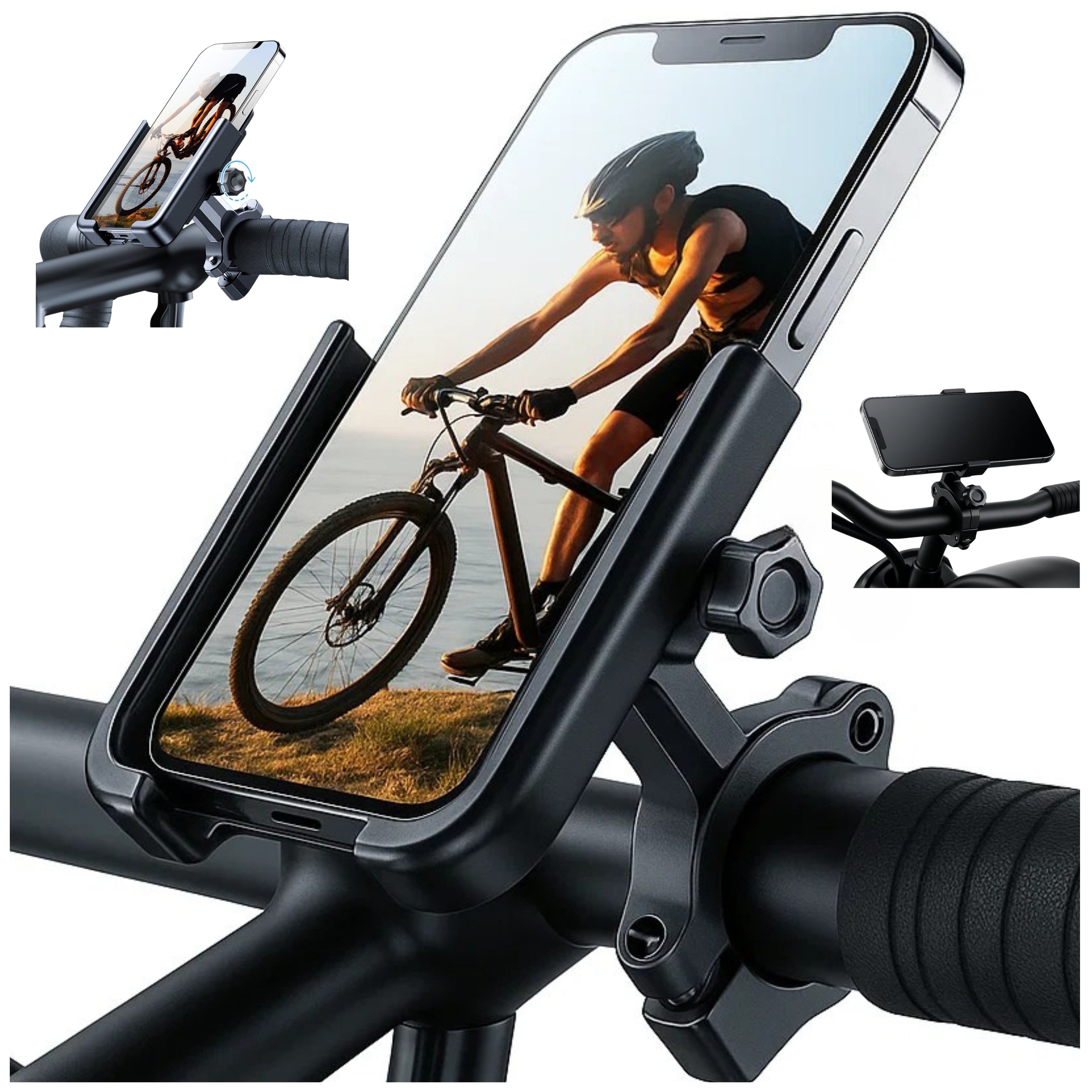 Phone Holder Bike Motorcycle Smartphone 360 Metal Adjustable SOLID Brand no brand