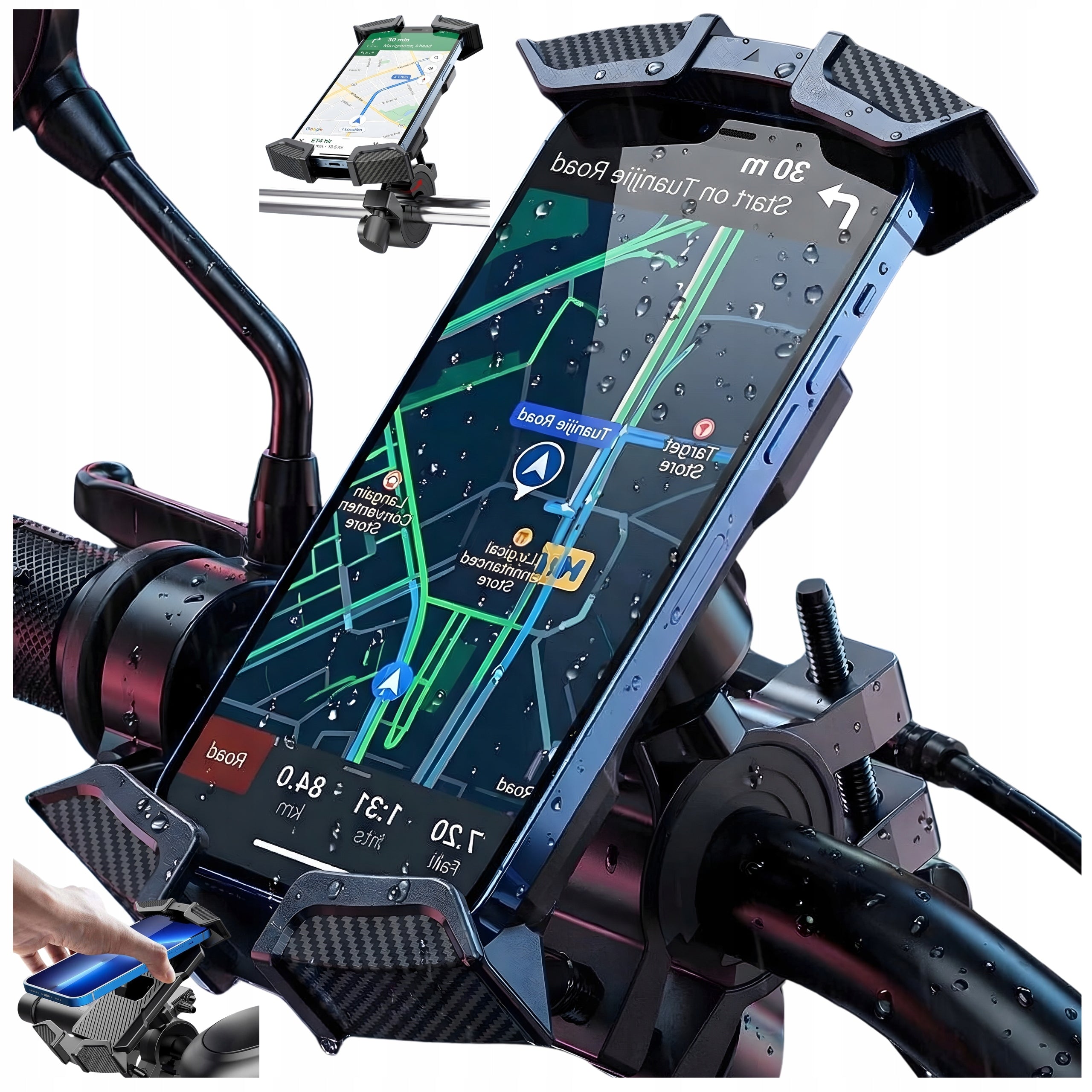 Phone Holder for Motorcycle Bike Electric Scooter Solid Strong