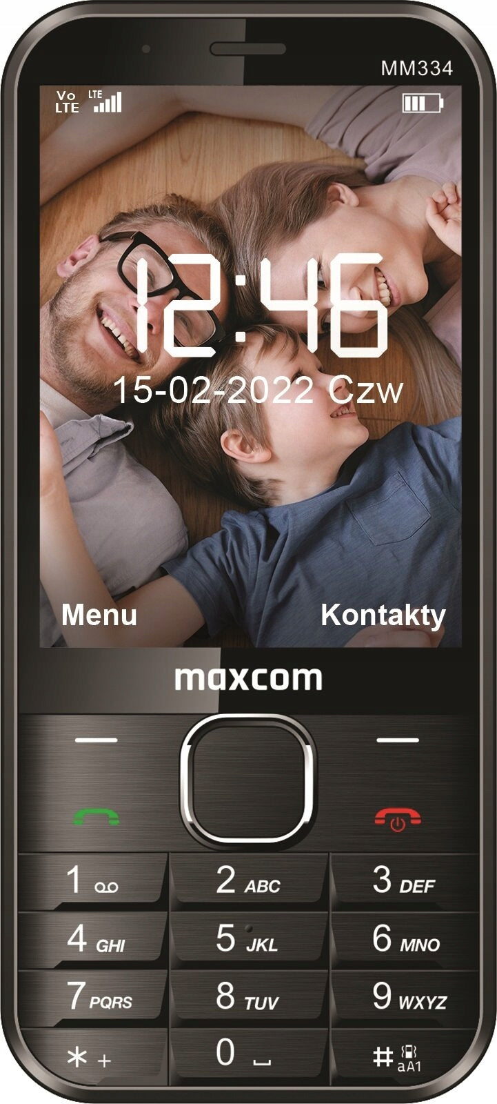 Phone MAXCOM MM334L 4G Black Built-in memory no memory