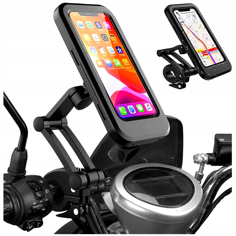 Phone Motorcycle Holder Waterproof Case Touch Screen Solid Stable