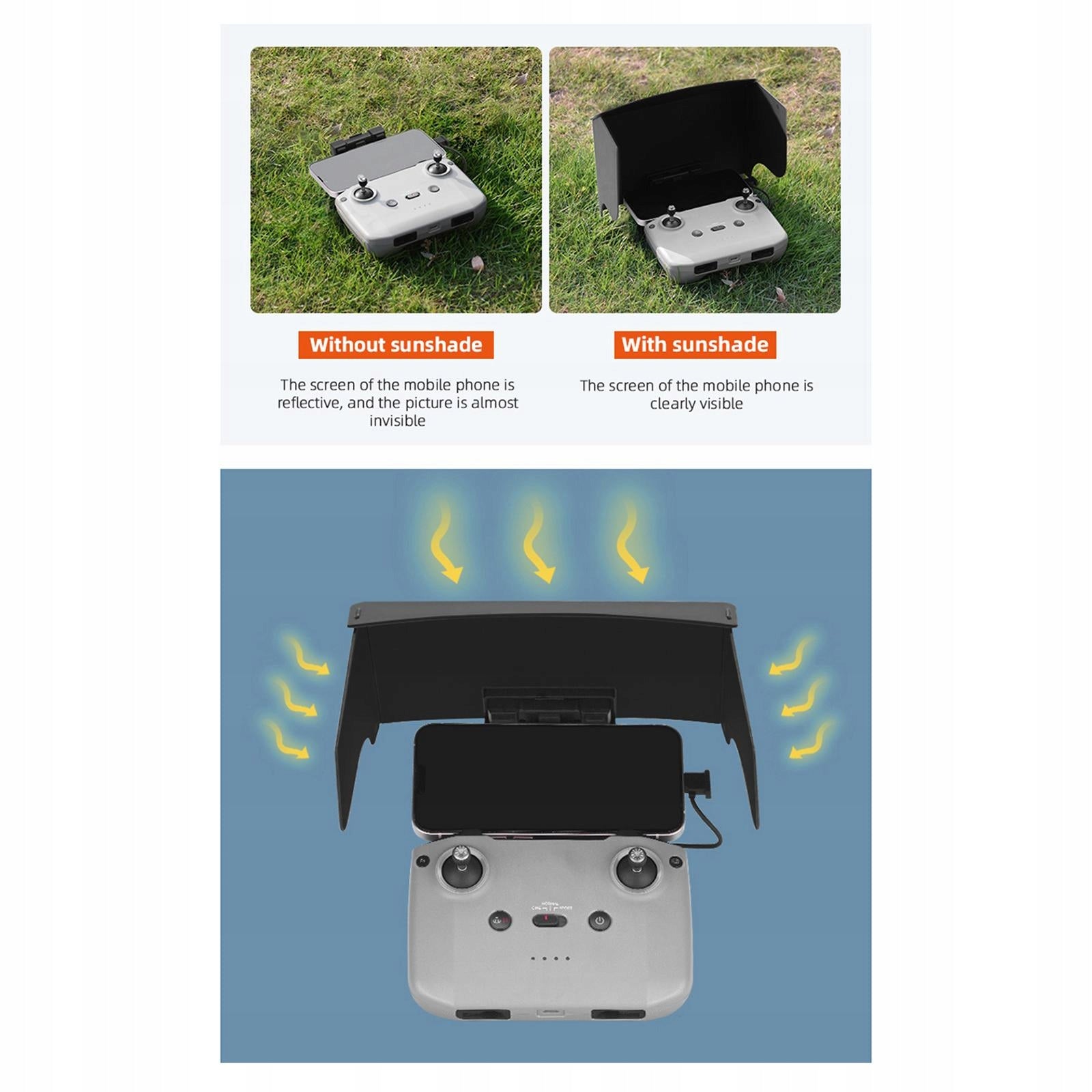 Phone Sun Hood Monitor Hood Drone Sunshade Case for DJI Mavic 3/Air Brand no brand