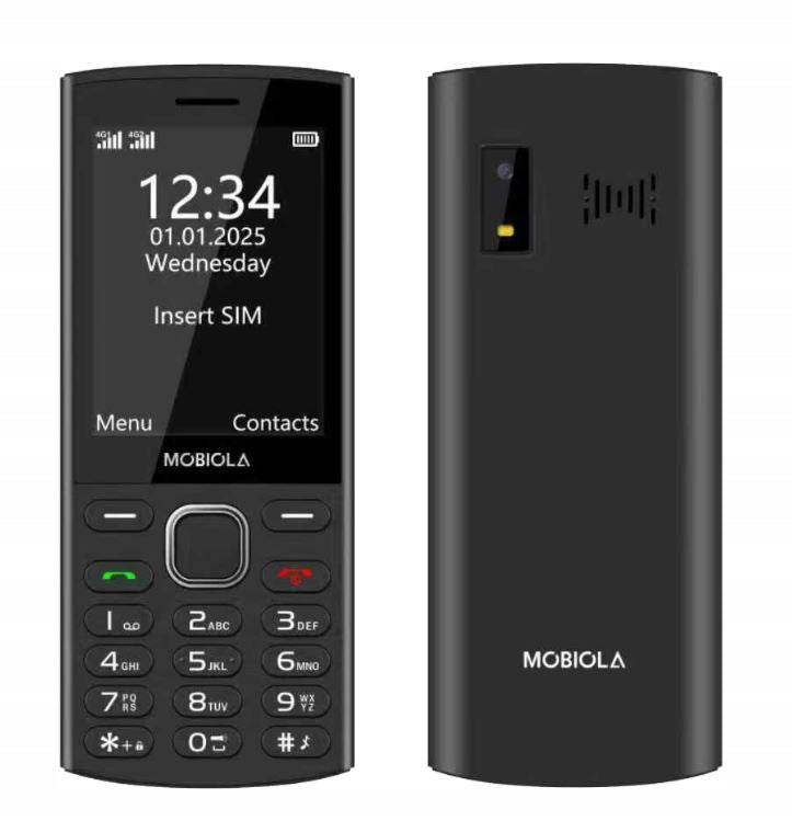 Phone for SENIORS MOBIOLA SOS Button Durable Battery Color BLACK Charger included yes