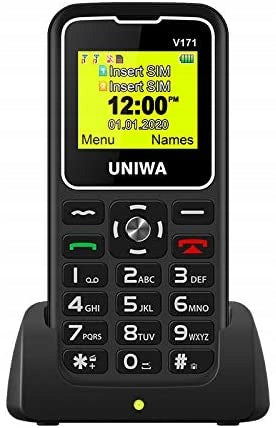 Phone for Senior Uniwa Dual SIM, FM Radio, Light, SOS Button Manufacturer code V171