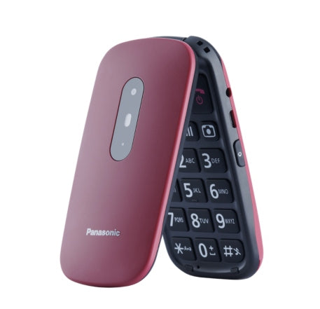 Phone for senior Panasonic KX-TU446EXR Red Brand Panasonic