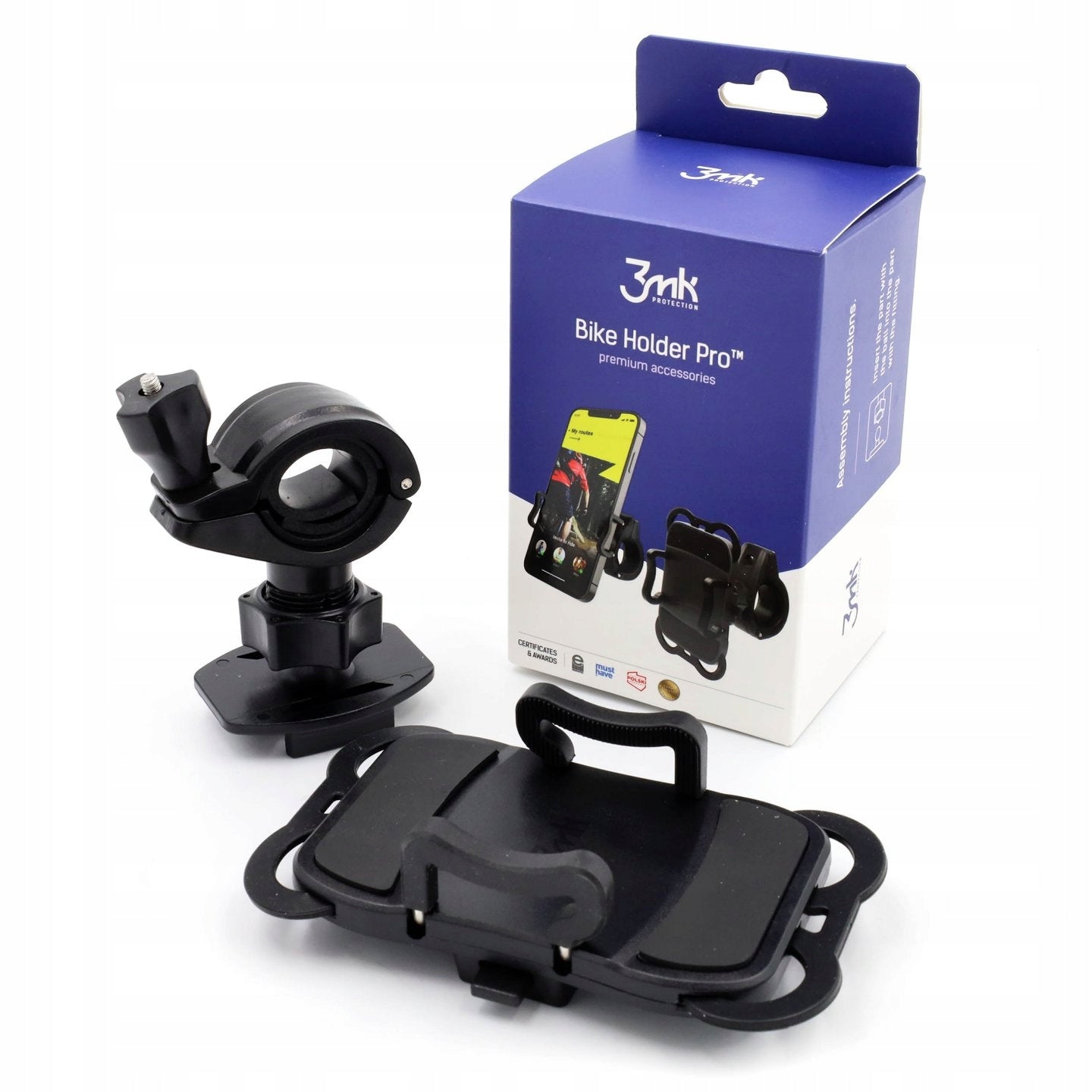 Phone holder for bicycle bike, for handlebars, STRONG 3MK UNIVERSAL