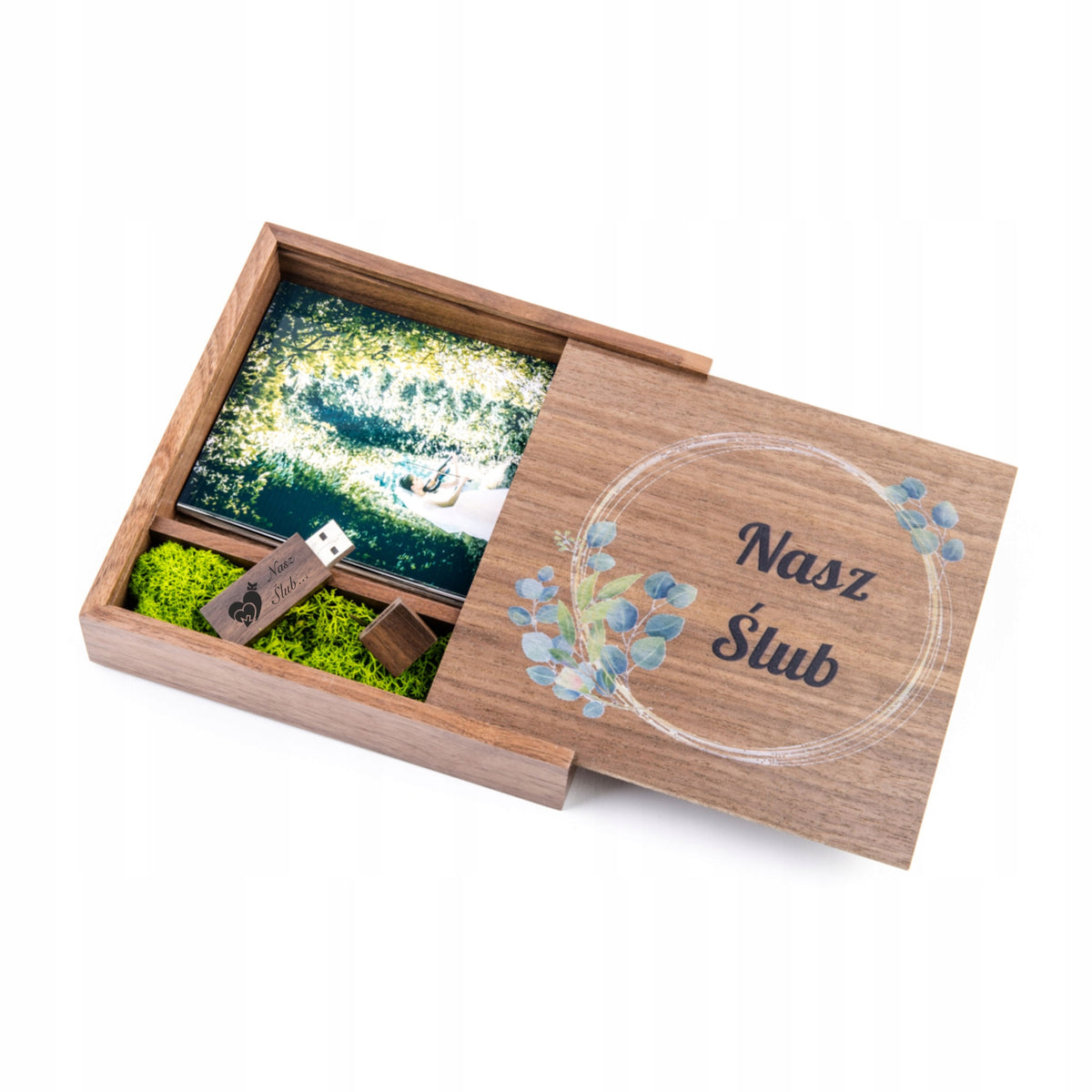 Photo box + print + flash drive 512 MB Wedding