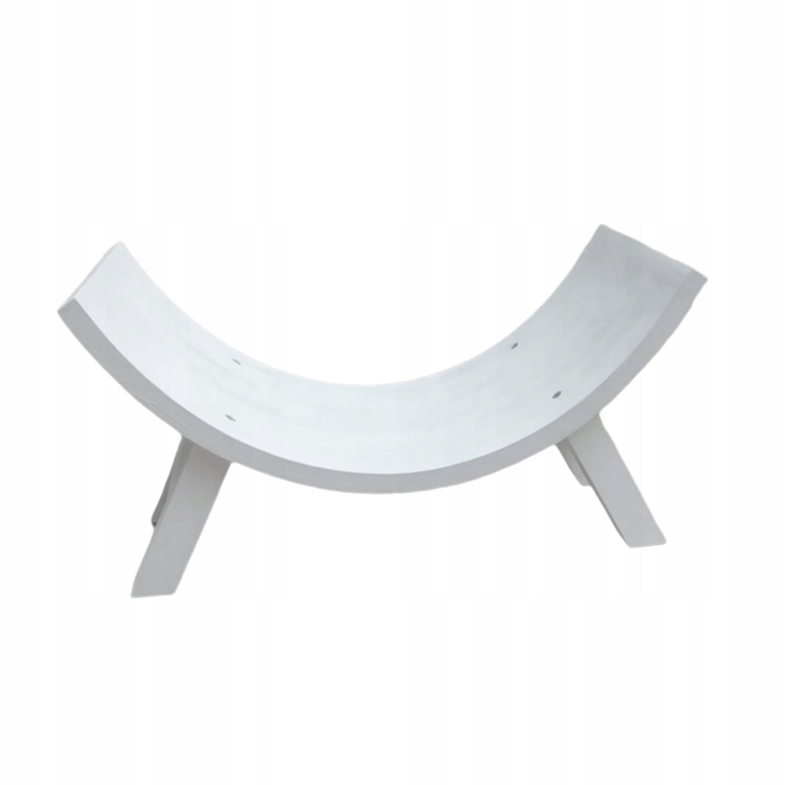 Photography Props Chair Wooden Mini Half Round Baby Posing Stool White Brand no brand