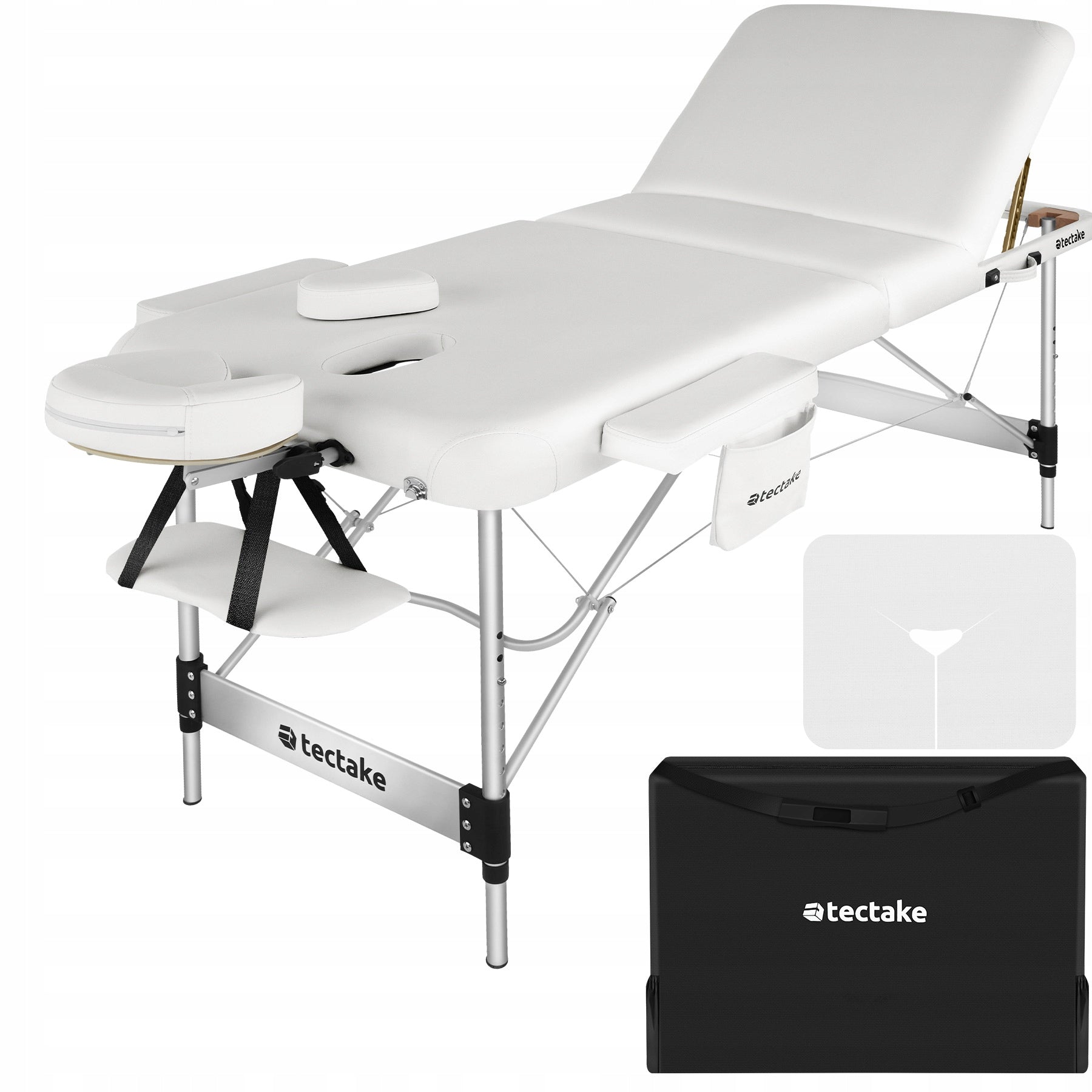 Phuket 3-Zone Massage Table, Carry Bag, Aluminum Frame