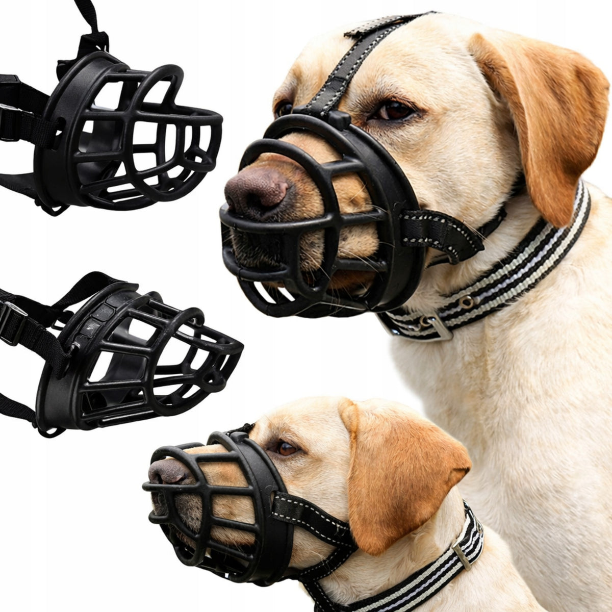 Physiological muzzle for dog rubber adjustable comfortable breathable S