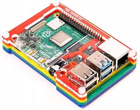 Pibow Coupé 4 - Rainbow case for Raspberry Pi 4 B