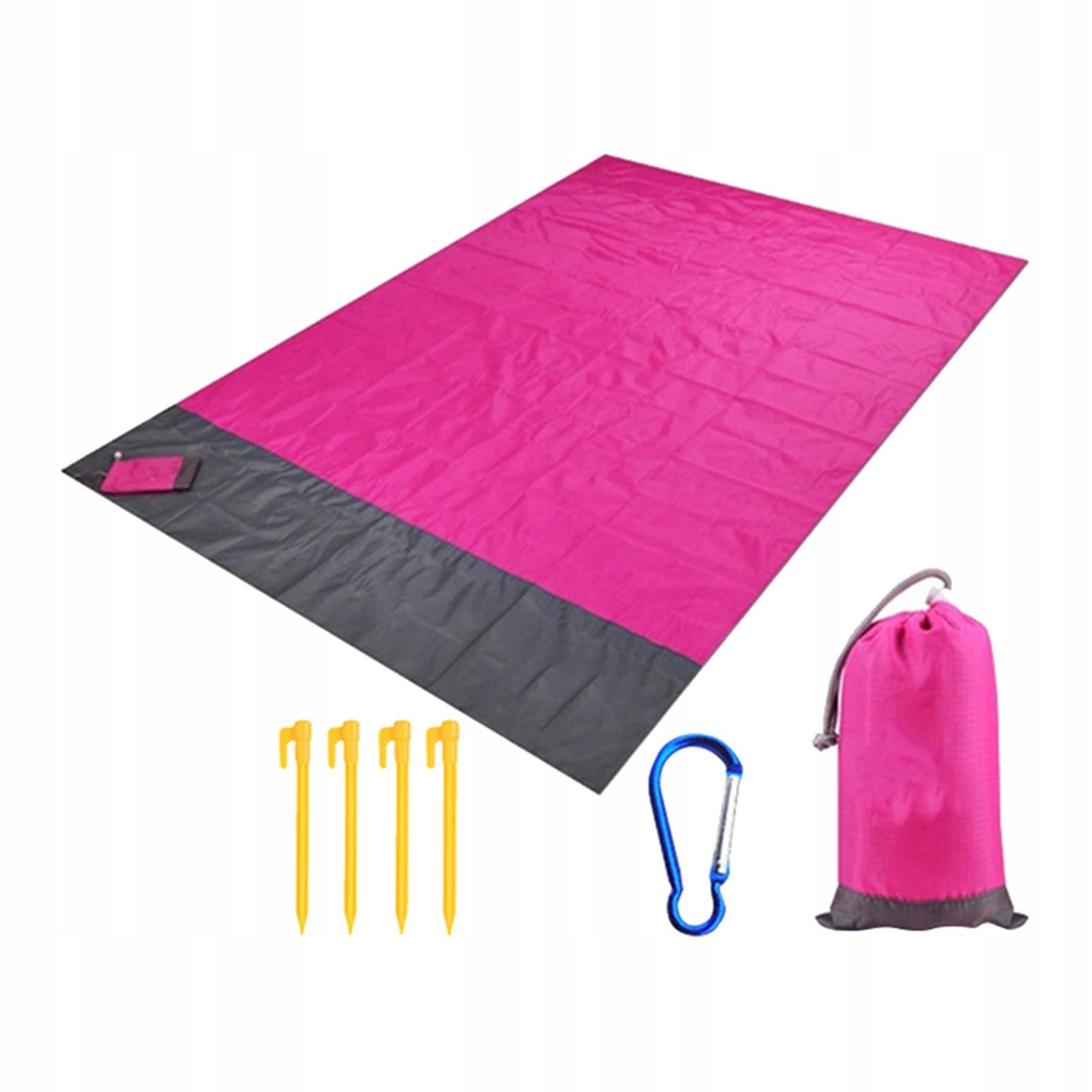 Picnic Blanket Durable Beach Blanket for Camping Rose Red 200cmx210cm Brand no brand
