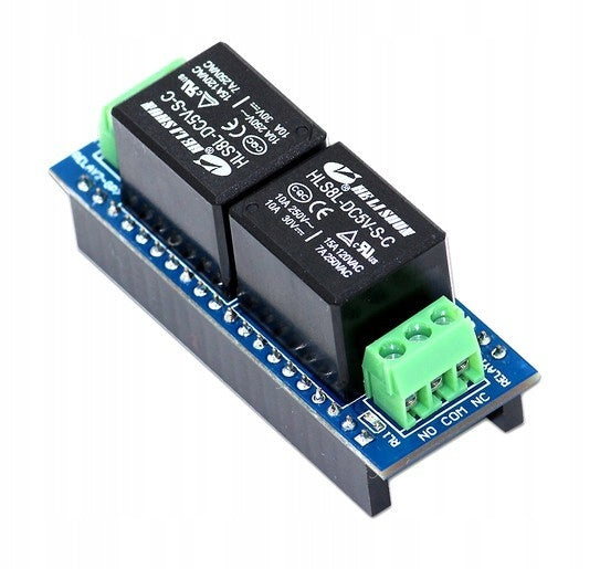 Pico Dual Channel Relay HAT - module with 2 relays for Raspberry Pi Pico