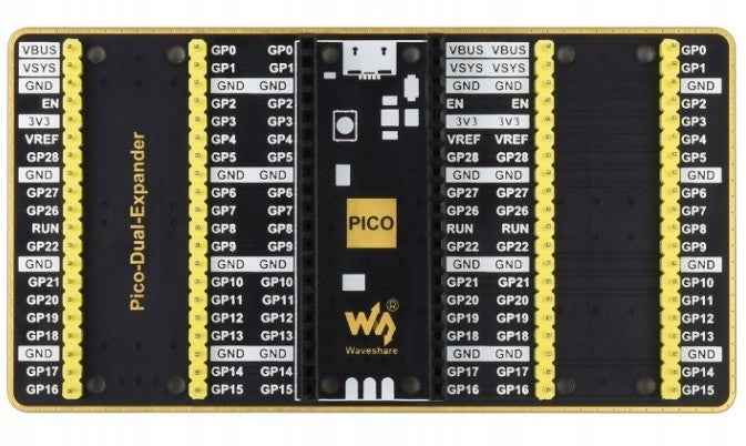 Pico-Dual-Expander - Pin Expander for Raspberry Pi Pico Batteries included no
