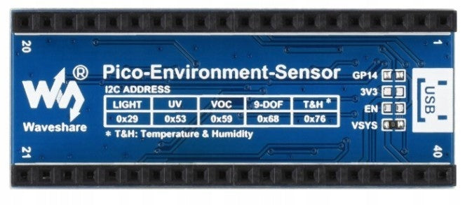 Pico-Environment-Sensor - module with sensors Manufacturer WaveShare