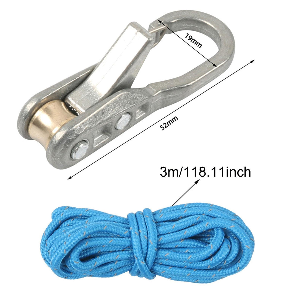 Pieces Rope Tensioner Rope with Roller Tensioner Paracord 2 Ropes 6 Hooks Packaging status original