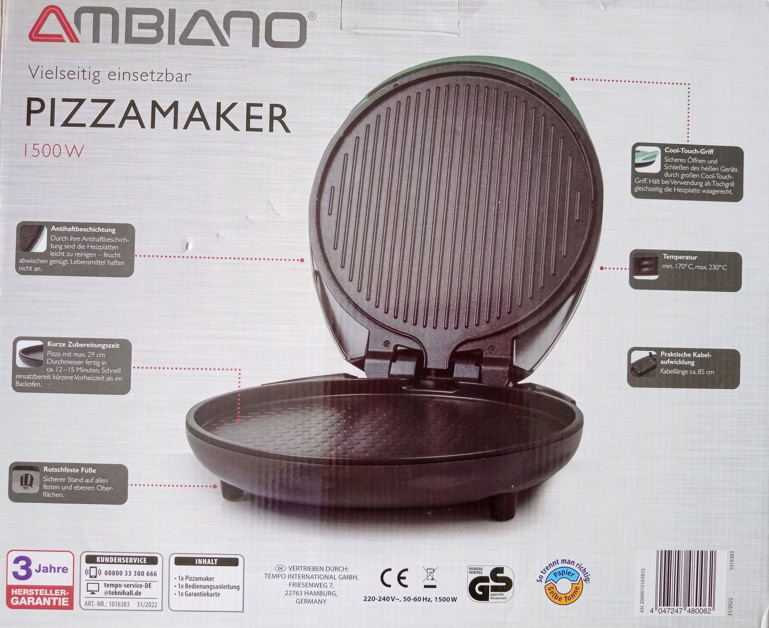 Piecyk do pizzy Ambiano Grill stolowy Brand Ambiano