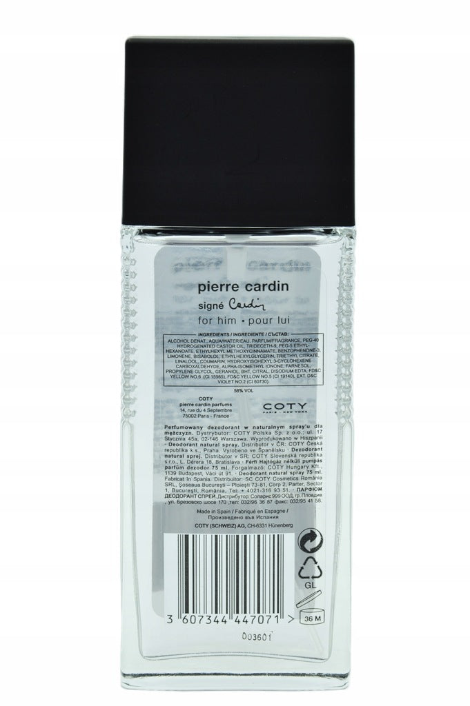 Pierre Cardin Signe Cardin For Him 75ml pdvs Perfumed Deodorant Unique Medical device no