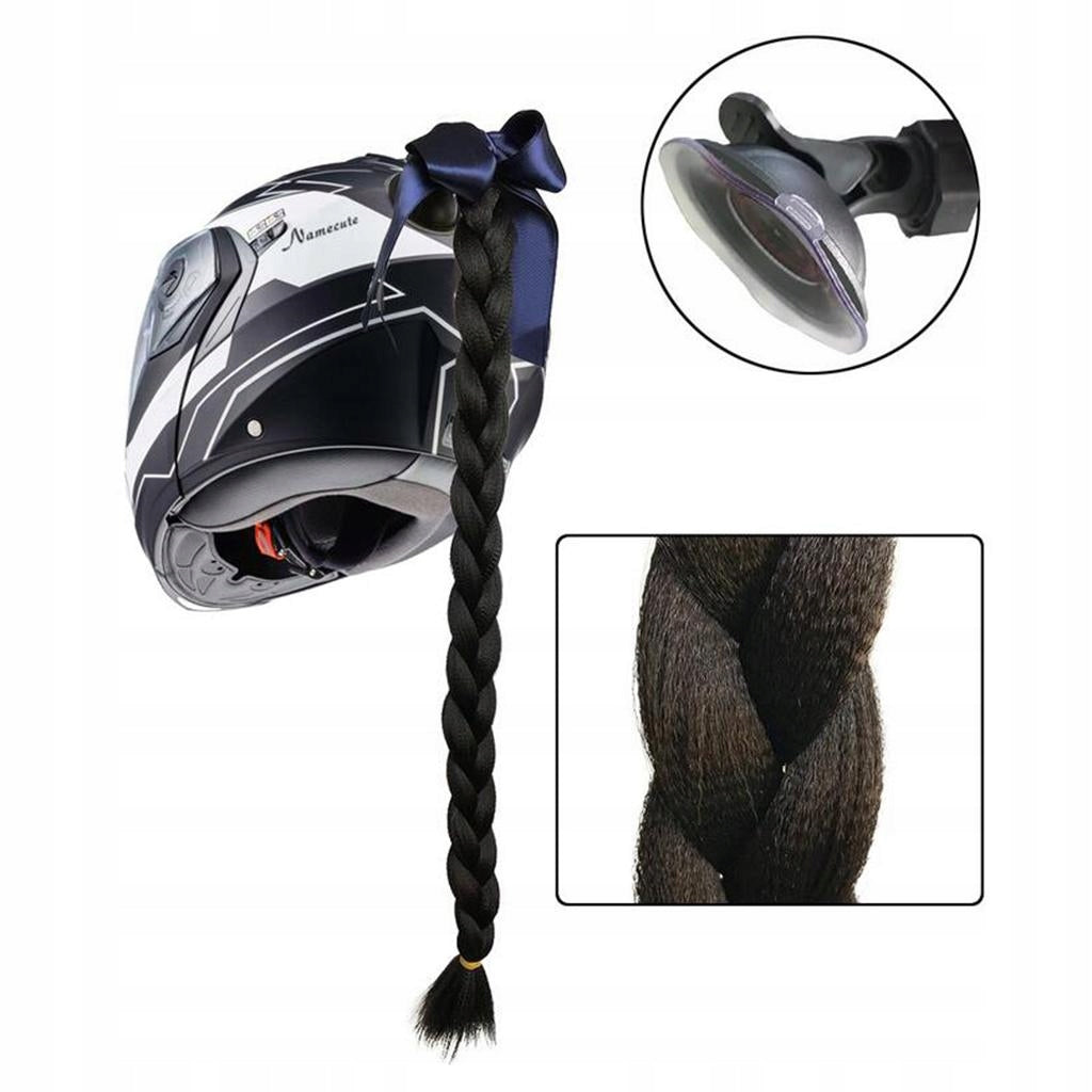Pigtails / Ponytail Motorcycle Snowmobile ATV with Suction Black Manufacturer no brand