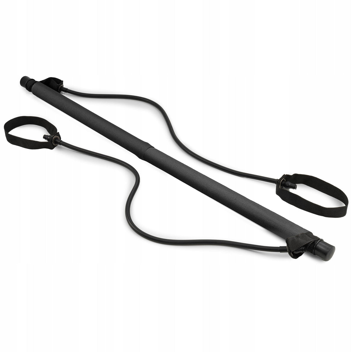 Pilates Bar Training Stick Expanders with Exercise Bar Color black
