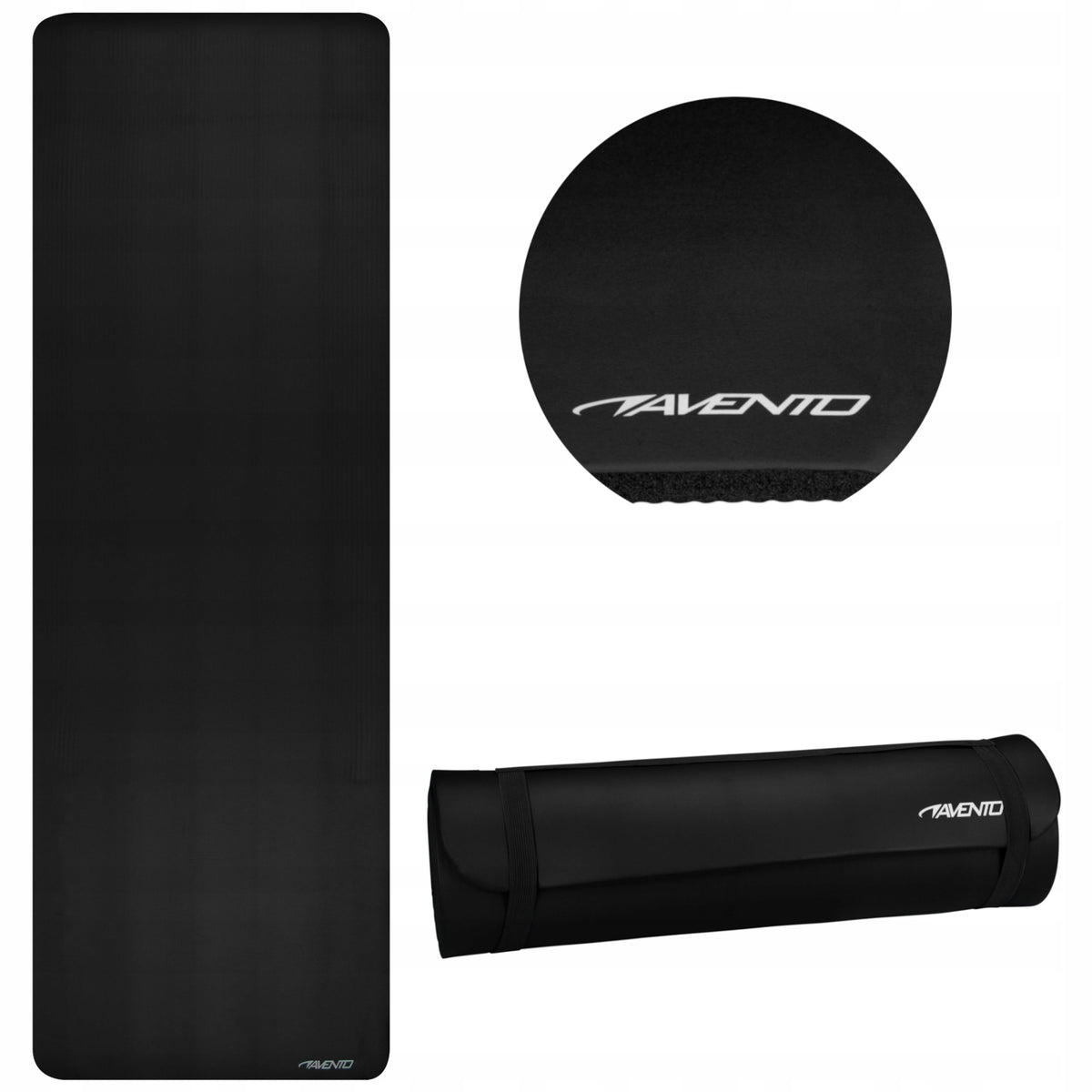 Pilates Fitness Exercise Mat Non-Slip AVENTO NBR 183cm 12mm