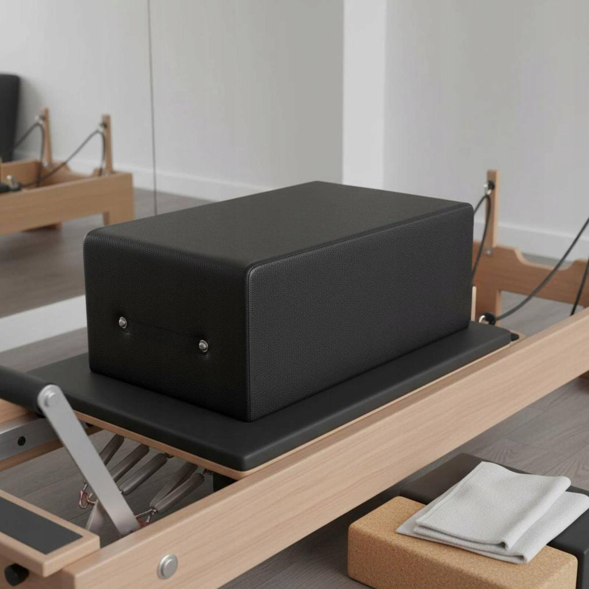 Pilates Reformer Box MultiCore Focused Workout Block Padded Exercise Black Packaging status original