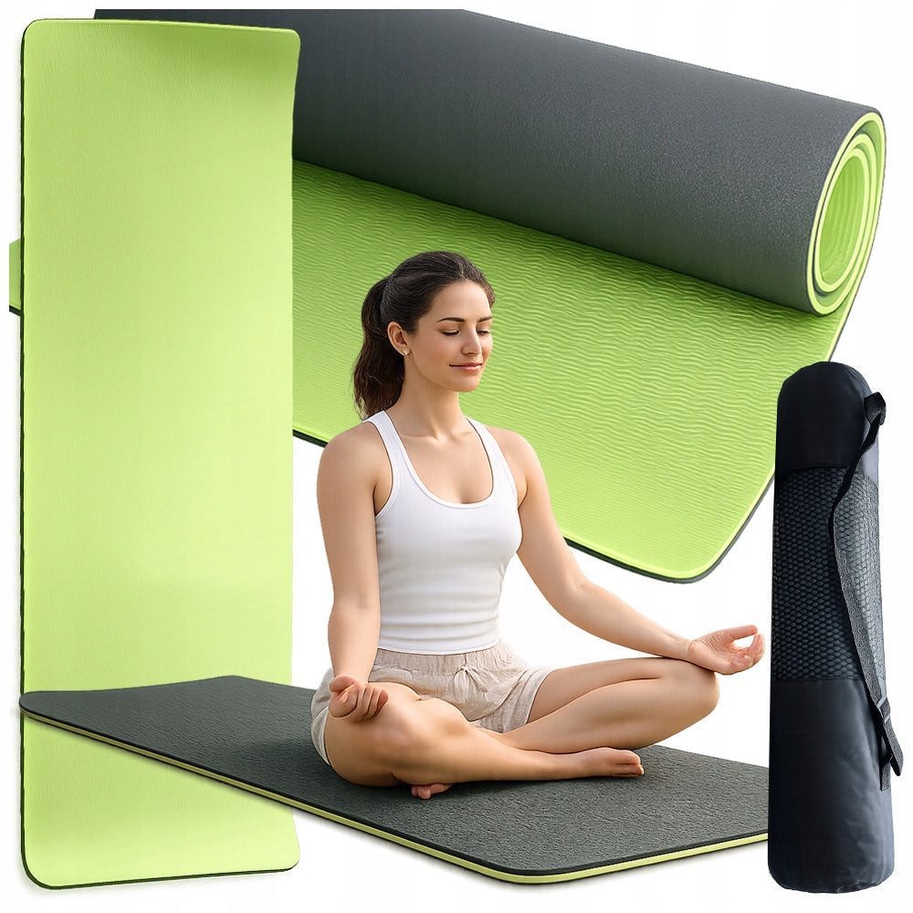 Pilates Yoga Exercise Mat Fitness Gymnastic Training Handle 183cm