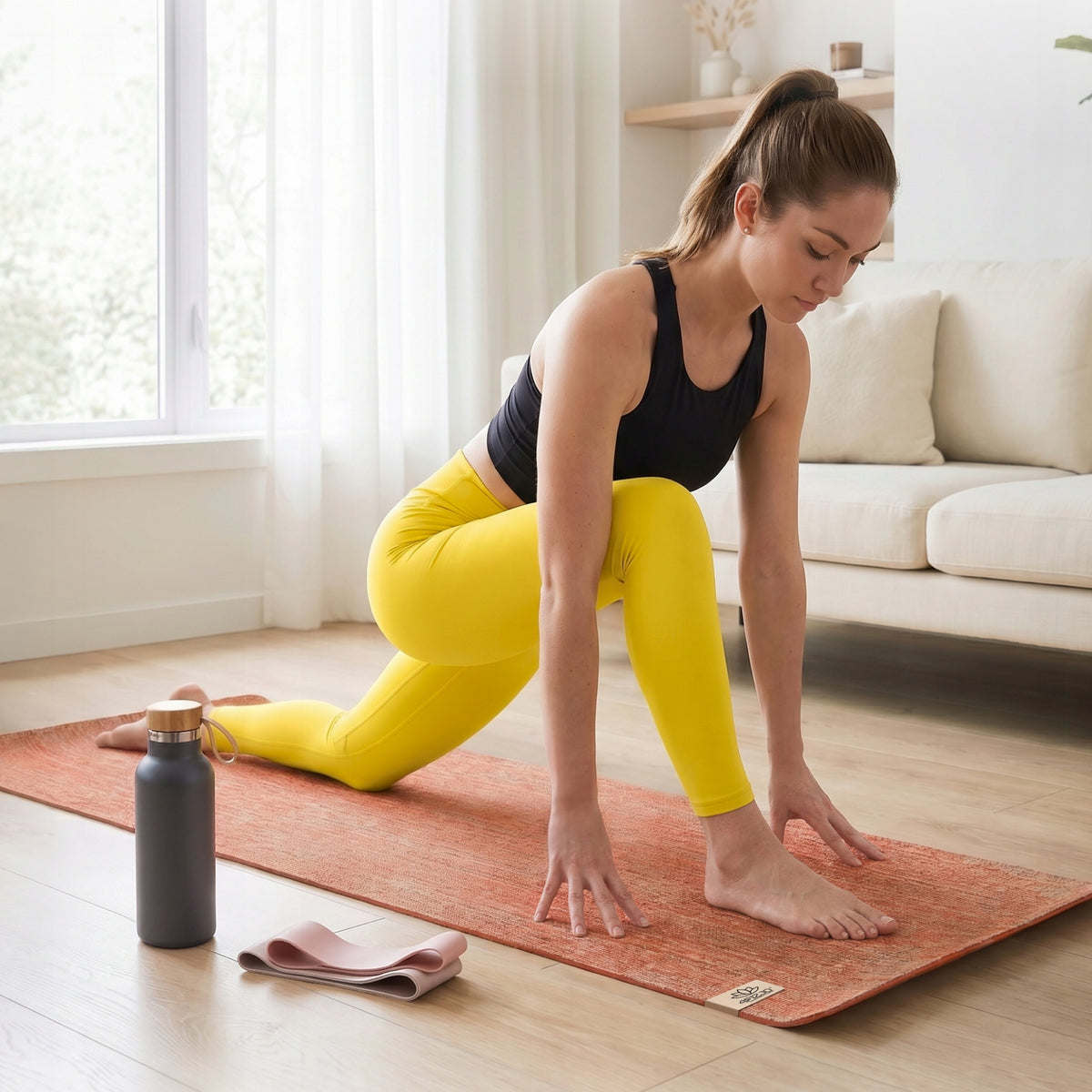 Pilates Yoga Exercise Mat Non-Slip 6mm Gymnastic Training Packaging status original