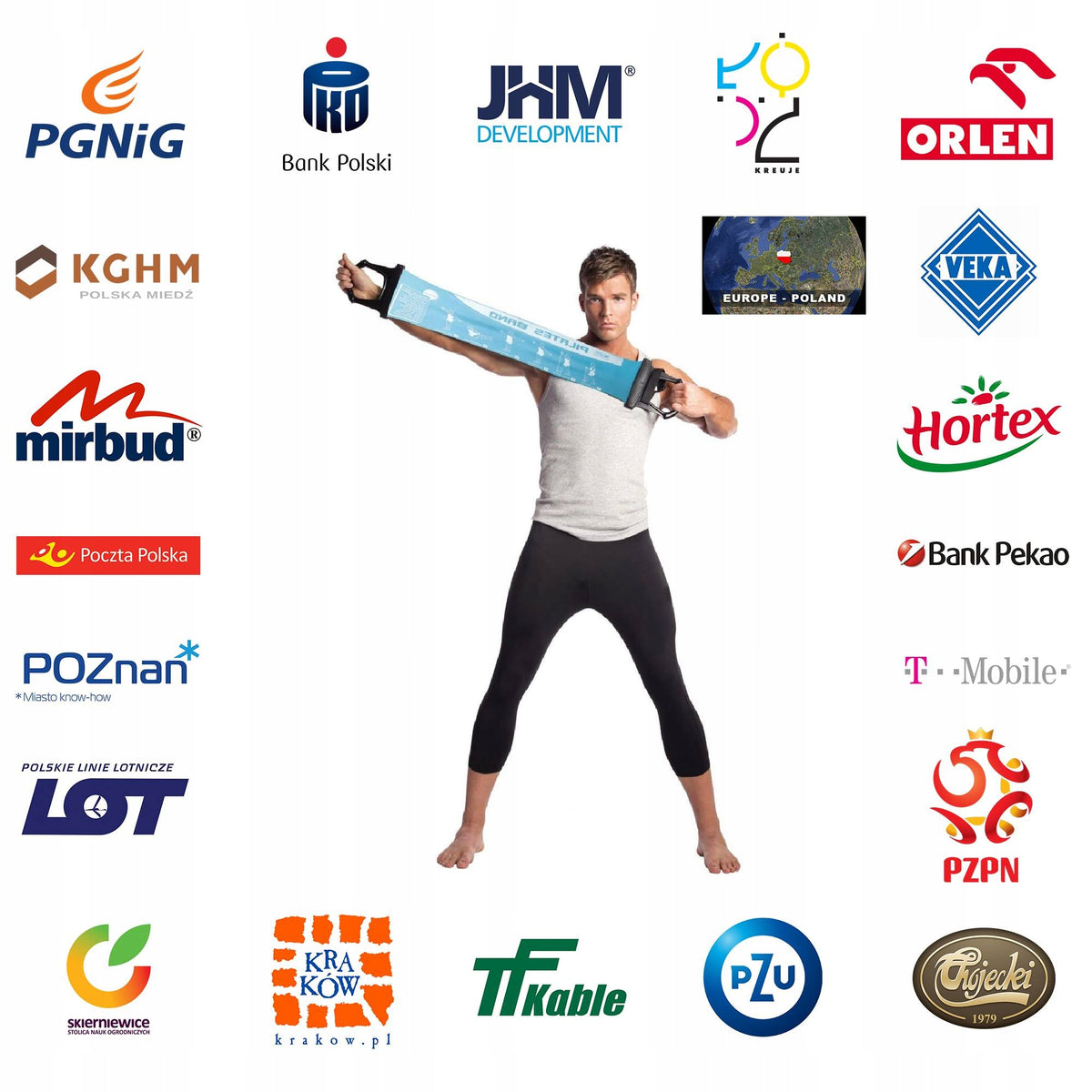 Pilates tape with handles BB 2350 N/A Color blue
