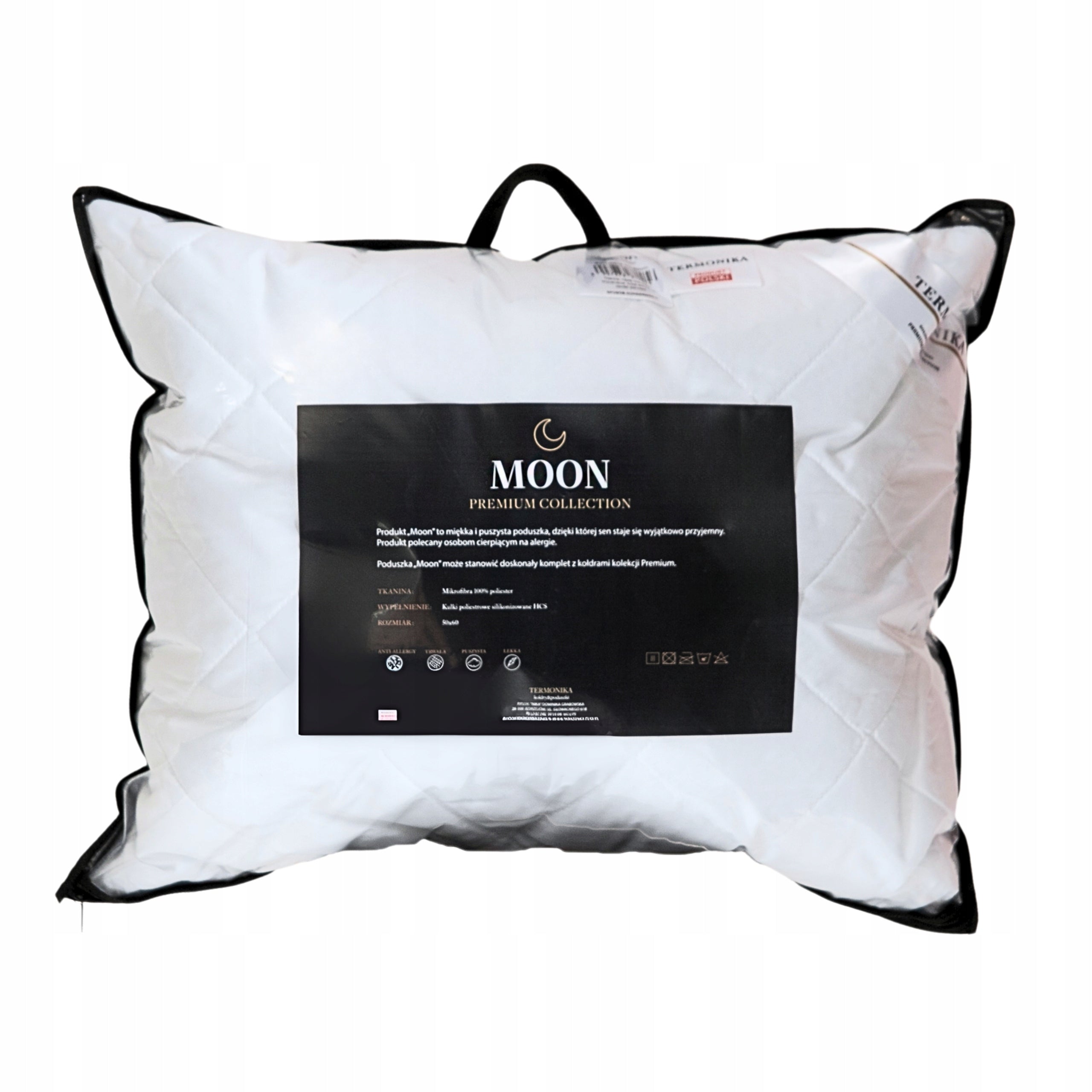 Pillow 50x60 anti-allergic silicone ball white quilted hotel