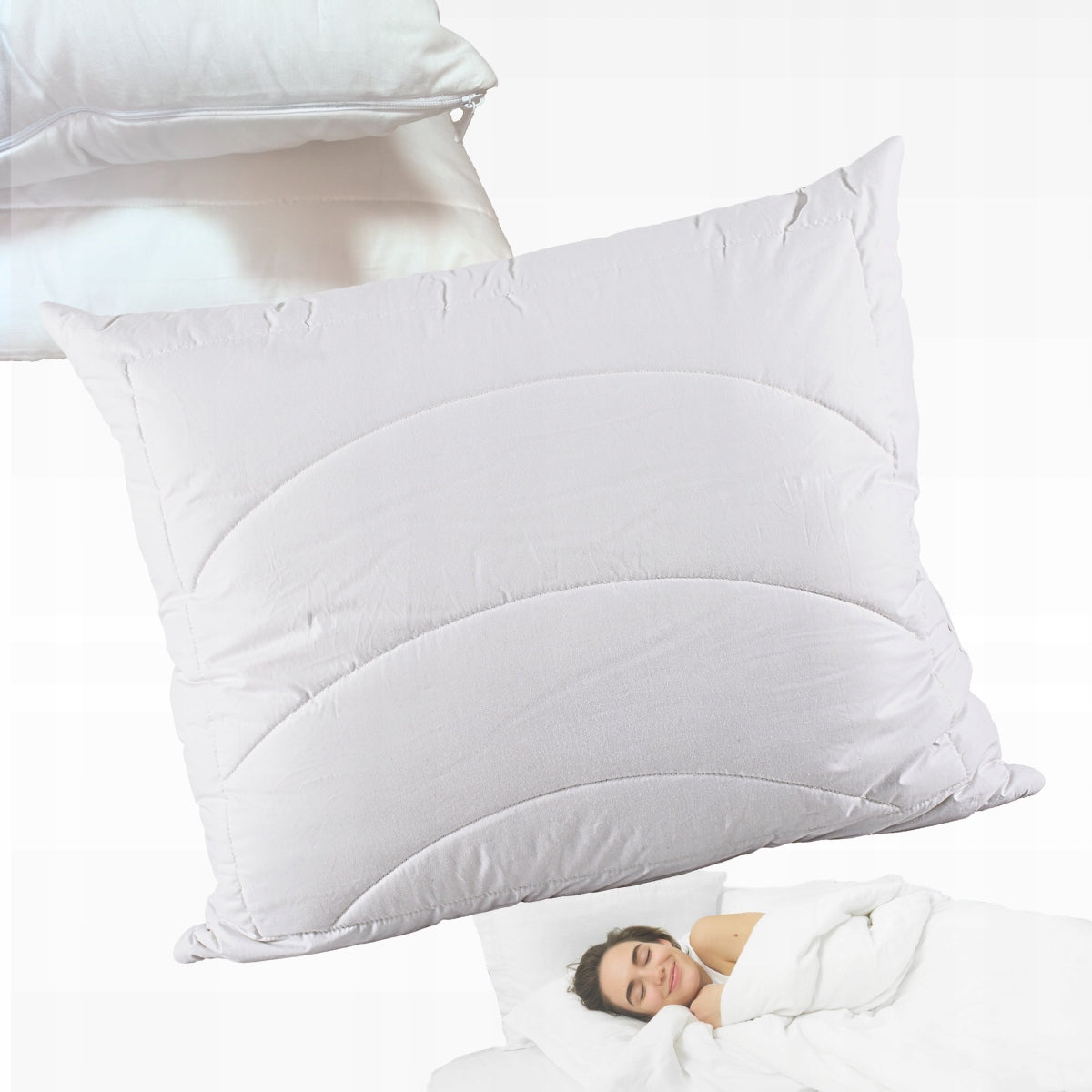 Pillow 70x80 Alpaca Anti-Allergic WOOL ALPACA Large FOR SLEEPING HEALTHY