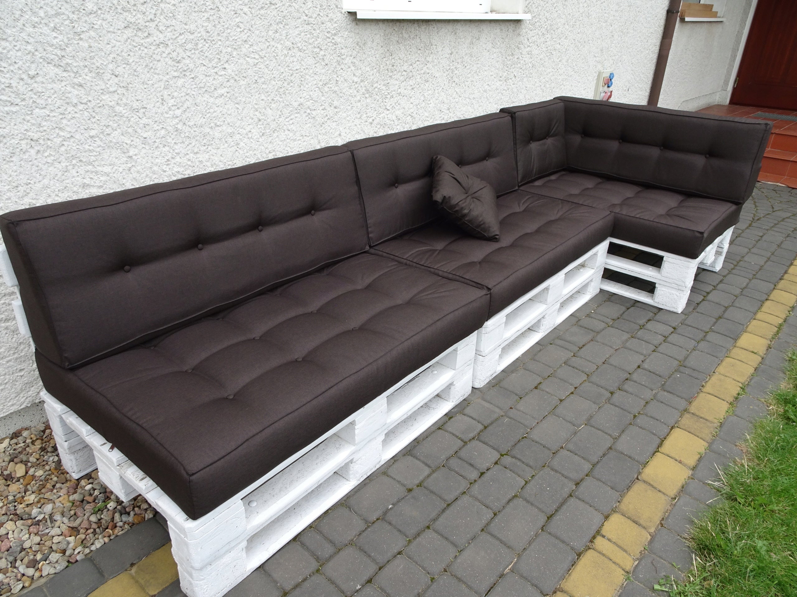 Pillows for three PALLETS, set of 8 pcs. 120 X 60 BROWN Pillow length 60 cm