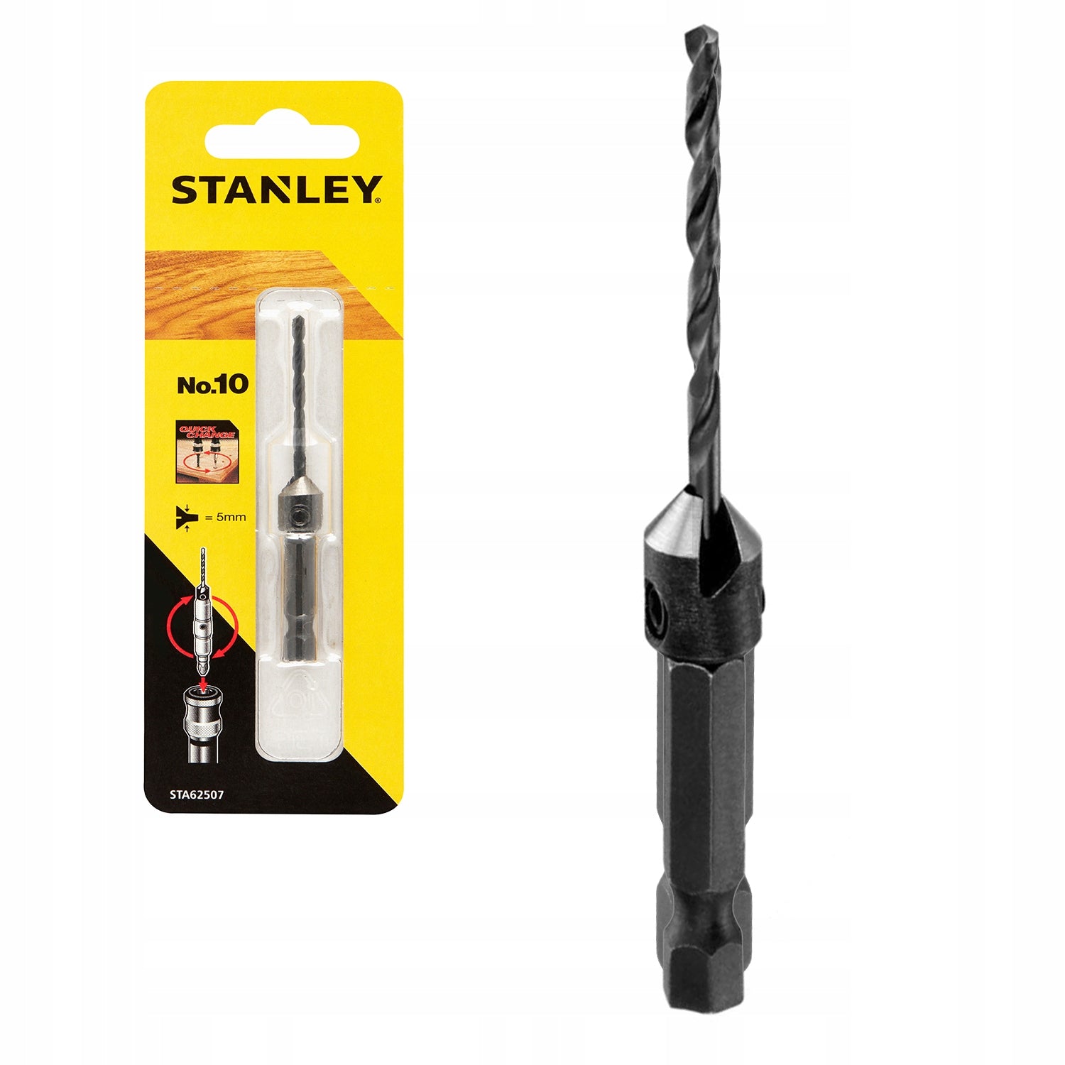 Pilot drill + dredge 2,5 mm with phaser 8 mm No. 10 STANLEY