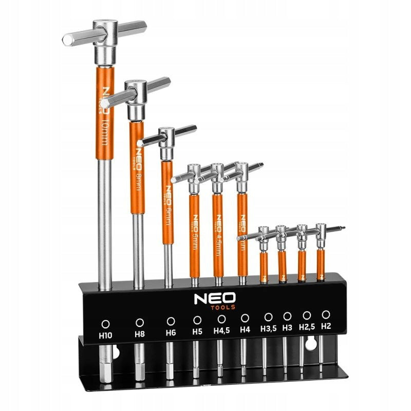 Pin wrenches with plug Set of 10 pcs in stand 2-10 mm NEO 09-509