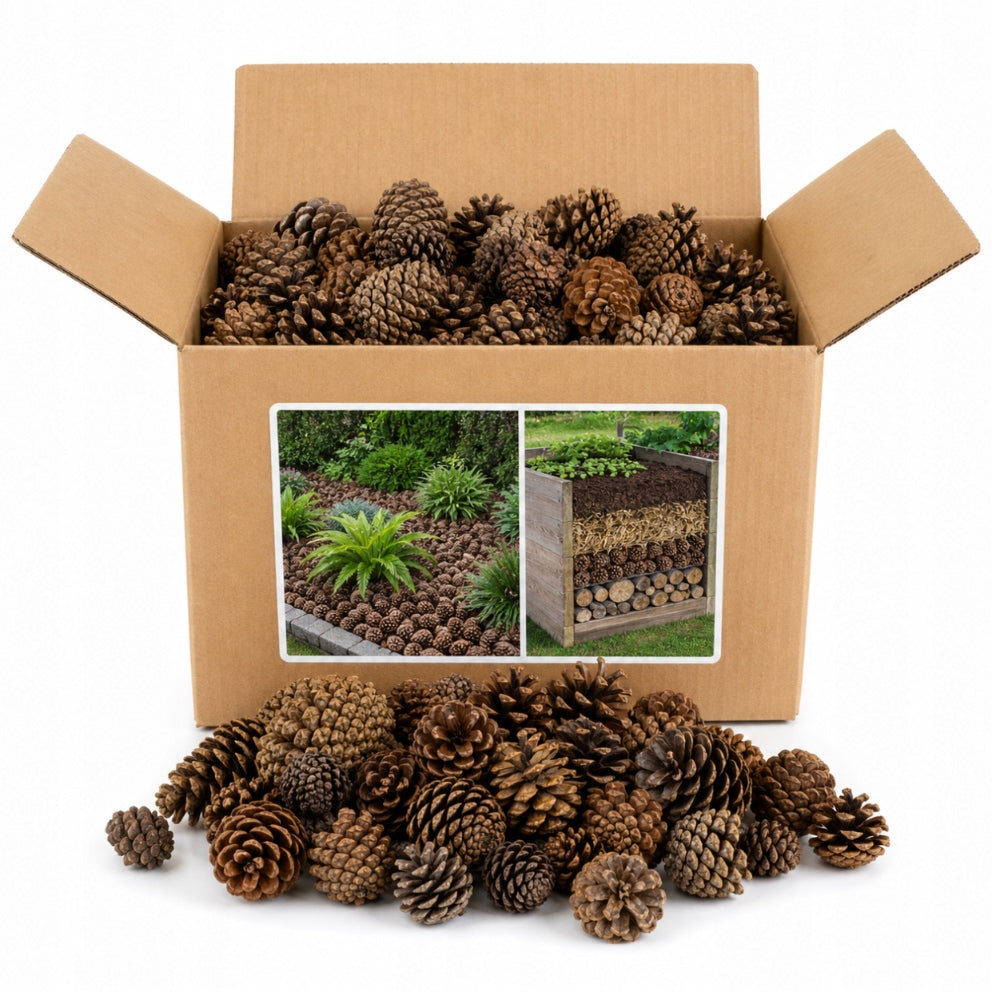 Pine garden cones for flower beds 21kg 160l WITHOUT SEEDS DRIED EKO Packaging status original