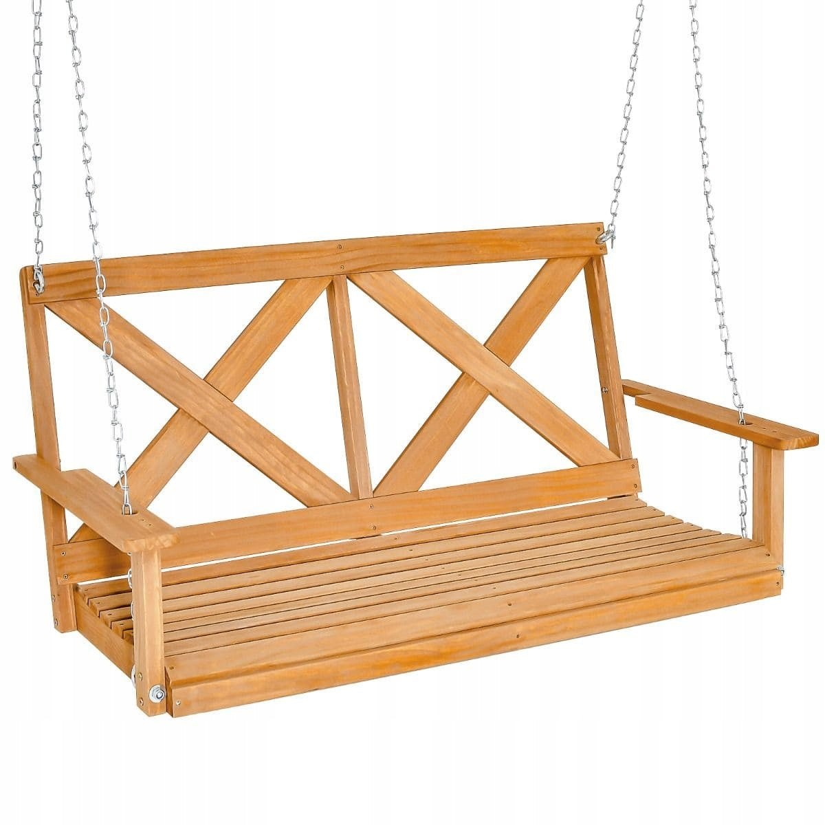 Pine wood garden swing 134 x 65 x 60 cm