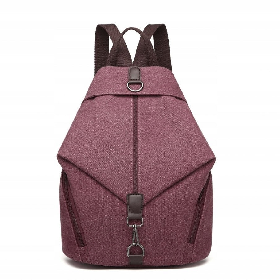 Pink Backpack Women's Bag Canvas Vintage Havani