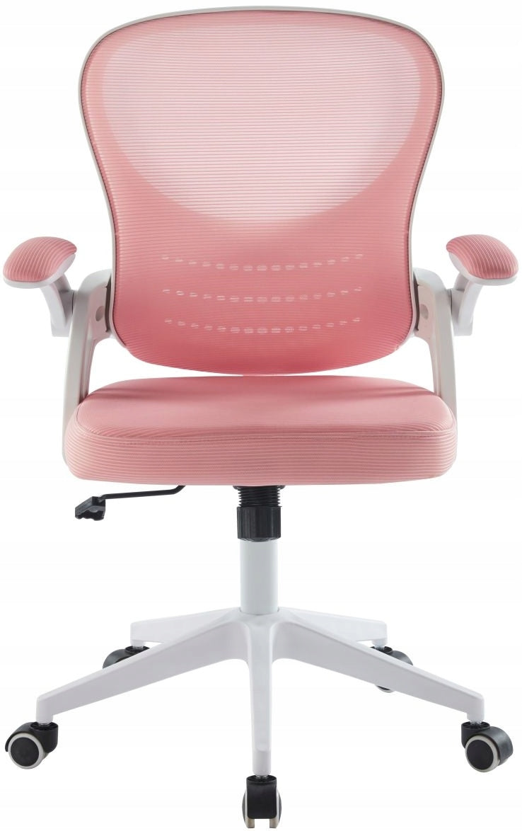 Pink FELIX Swivel Chair – Comfortable Office Chair with Fabric and Mesh EAN (GTIN) 5906122402515